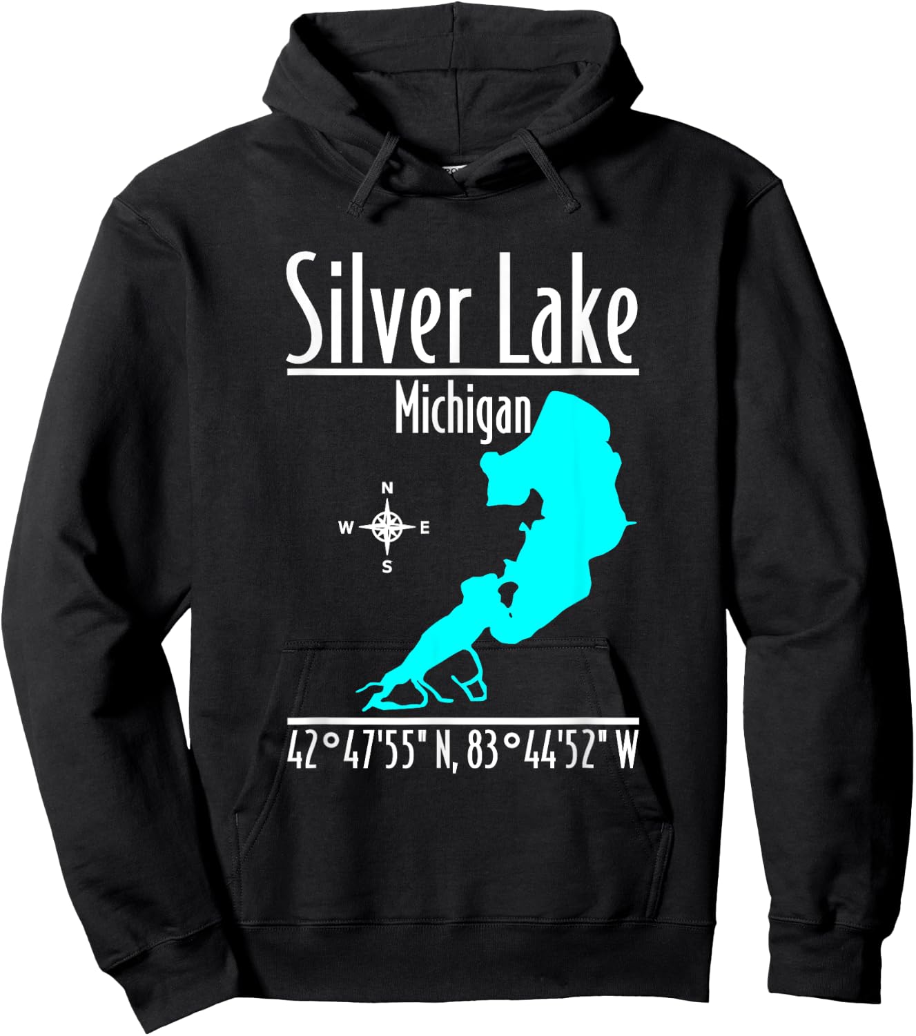 Modern Silver Lake - Michigan Hoodie - Hoodie | Black