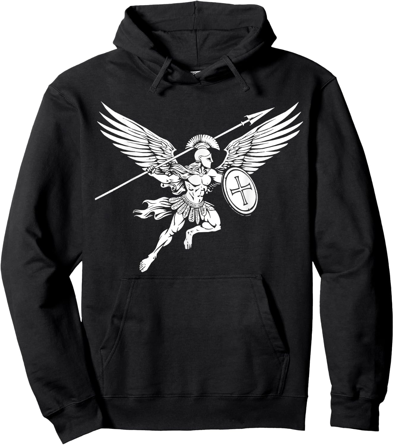 Archangel Catholic Religion Christianity Guardian Angel Hoodie - Hoodie | Black