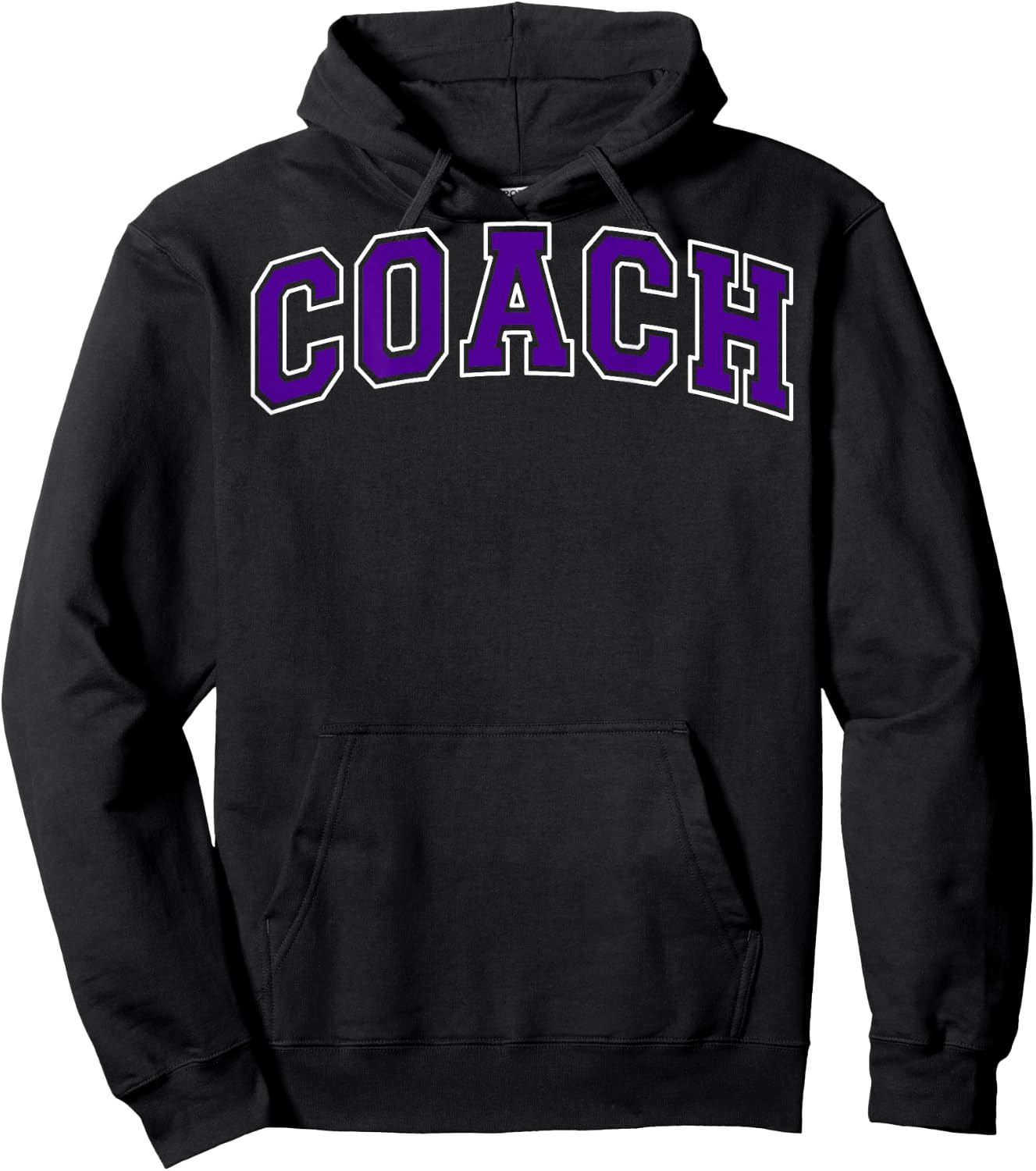 Coach Sports Trainer Vintage Purple White on the back Hoodie - Hoodie | Black