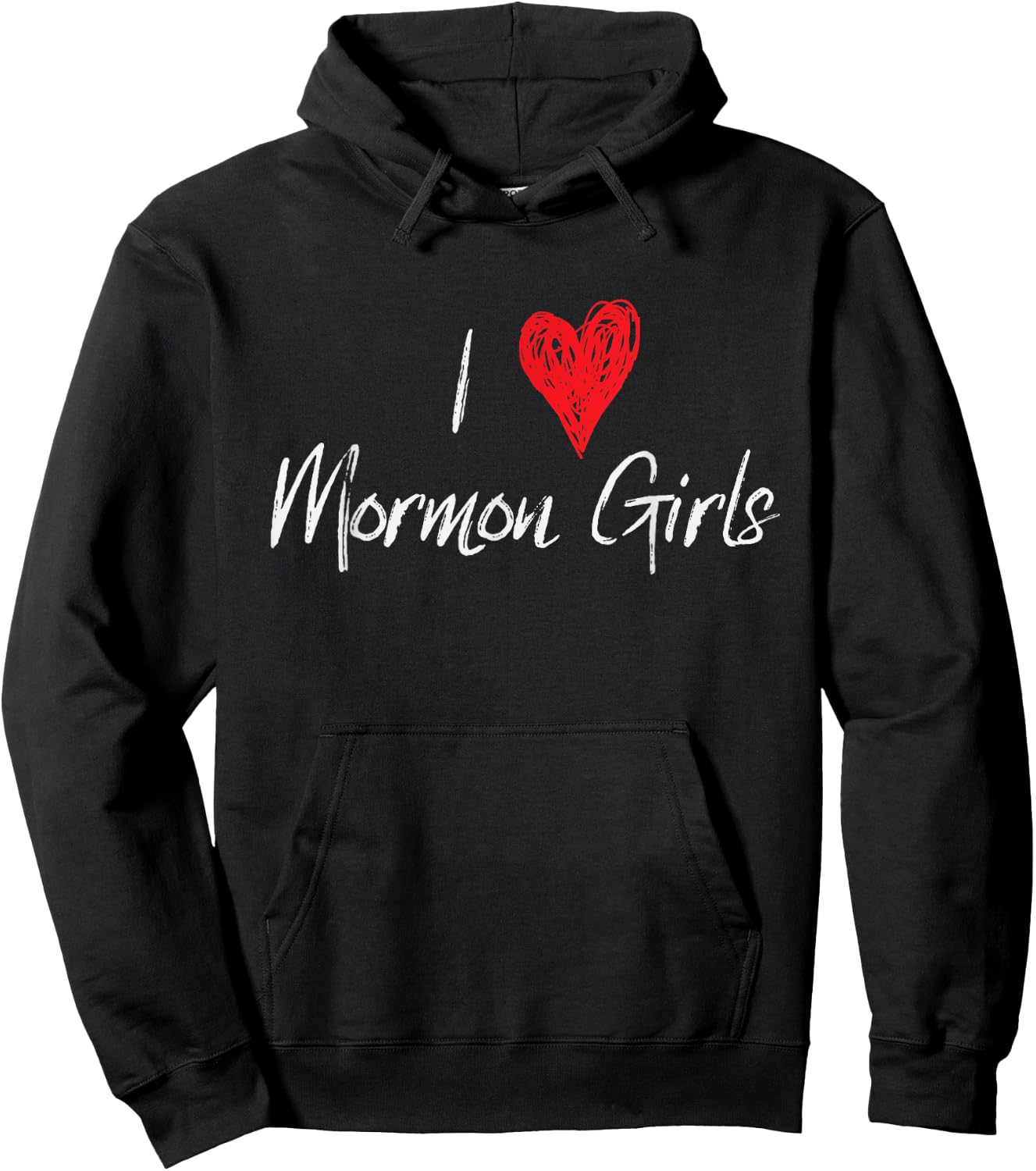 I Love Heart Mormon Girls Funny LDS Hoodie - Hoodie | Black