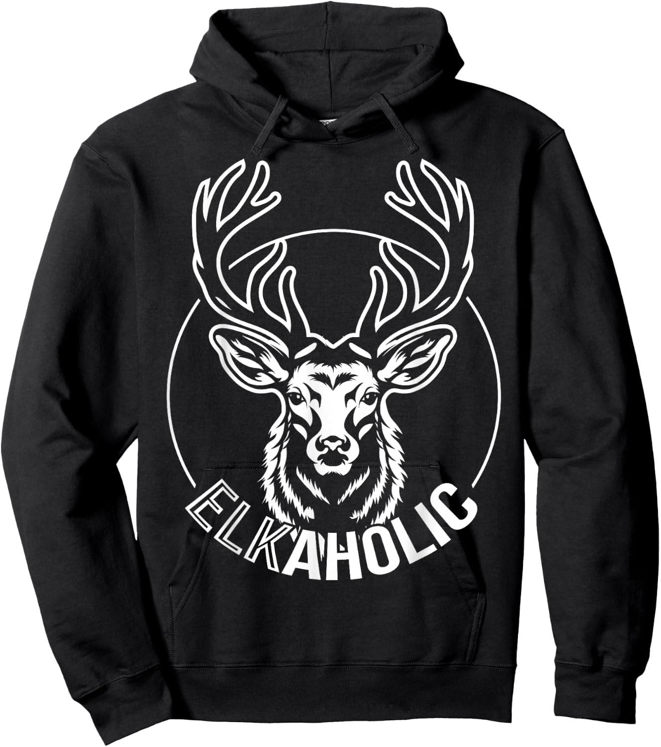 Party Elk and Deer - Elkaholic Hoodie - Hoodie | Black
