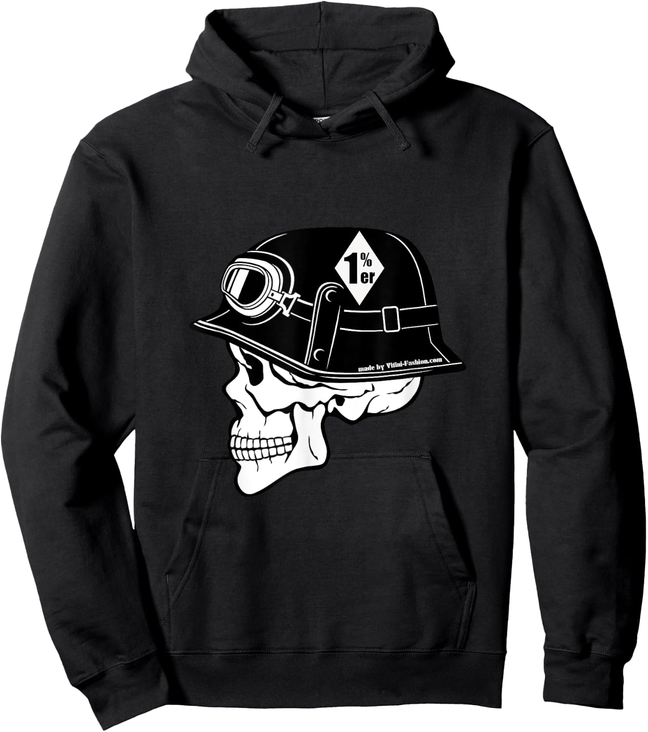 Diamond 1%, rocker, biker, motorcycle, 1 percent Hoodie - Hoodie | Black