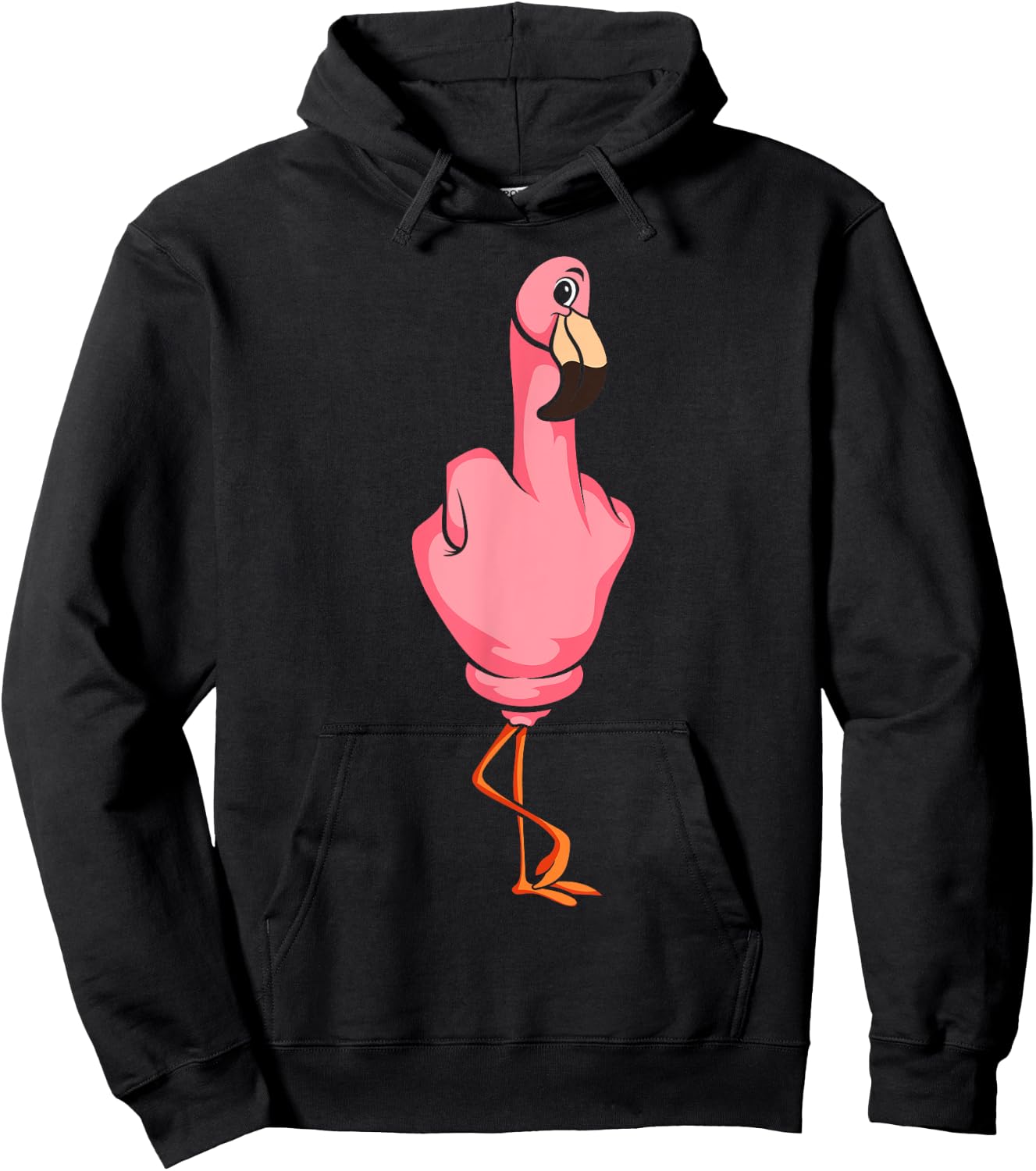 Middle Finger Flamingo Hoodie - Hoodie | Black