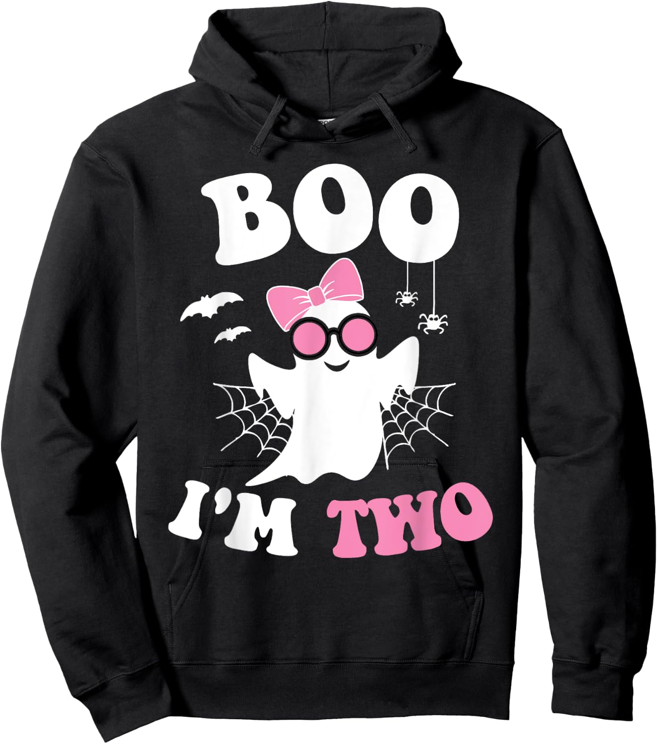 Boo I'm Two 2nd Birthday Halloween Birthday Ghost Groov Hoodie - Hoodie | Black