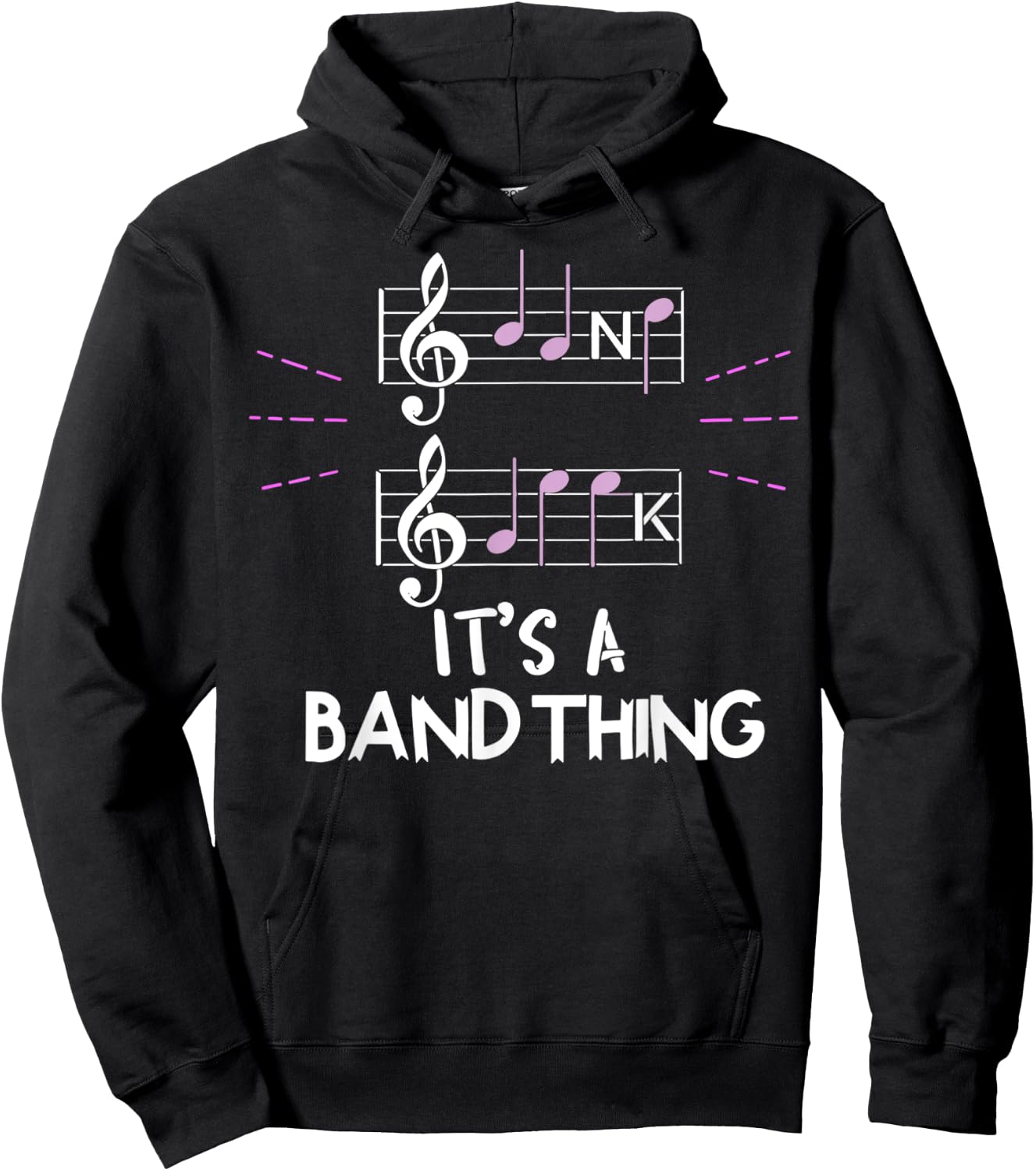 It's A Band Thing Music Geek Funny Musical Group Notes Hoodie - Hoodie | Black