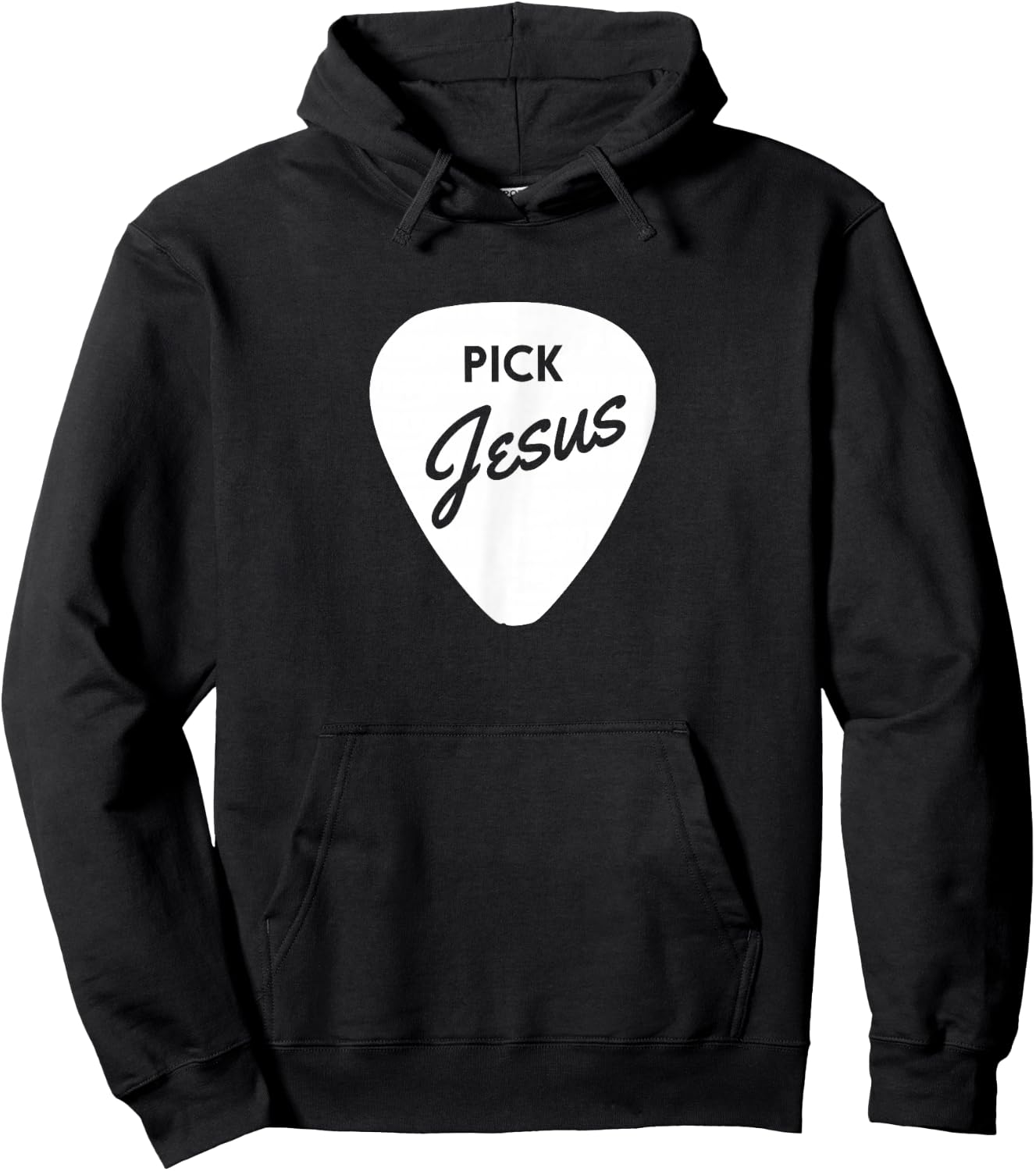ChristianiTees: Guitar Pick Jesus Hoodie - Hoodie | Black