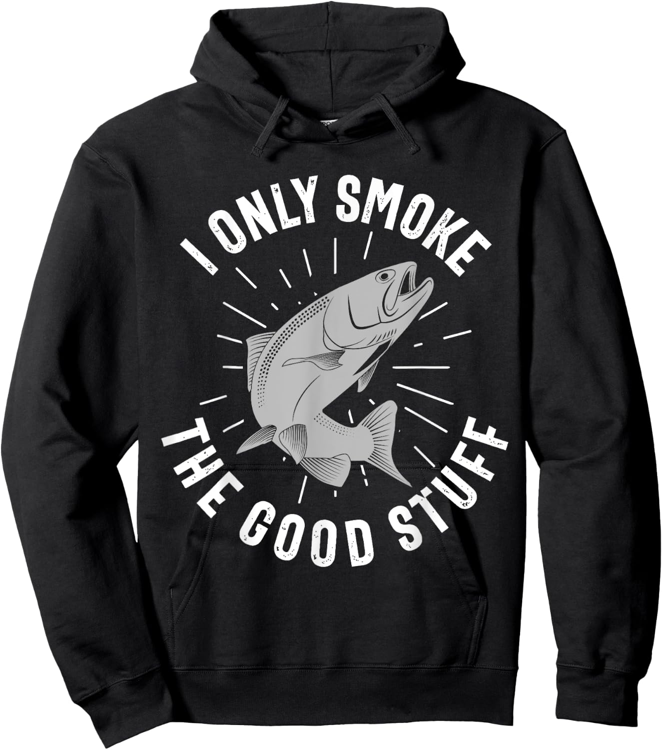 King Salmon Fishing fisherman Hoodie - Hoodie | Black