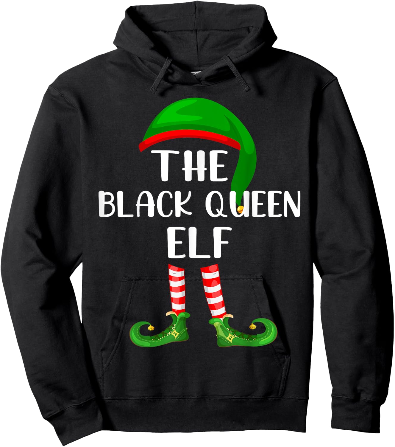 Matching Family Group The Black Queen Elf Christmas Hoodie - Hoodie | Black