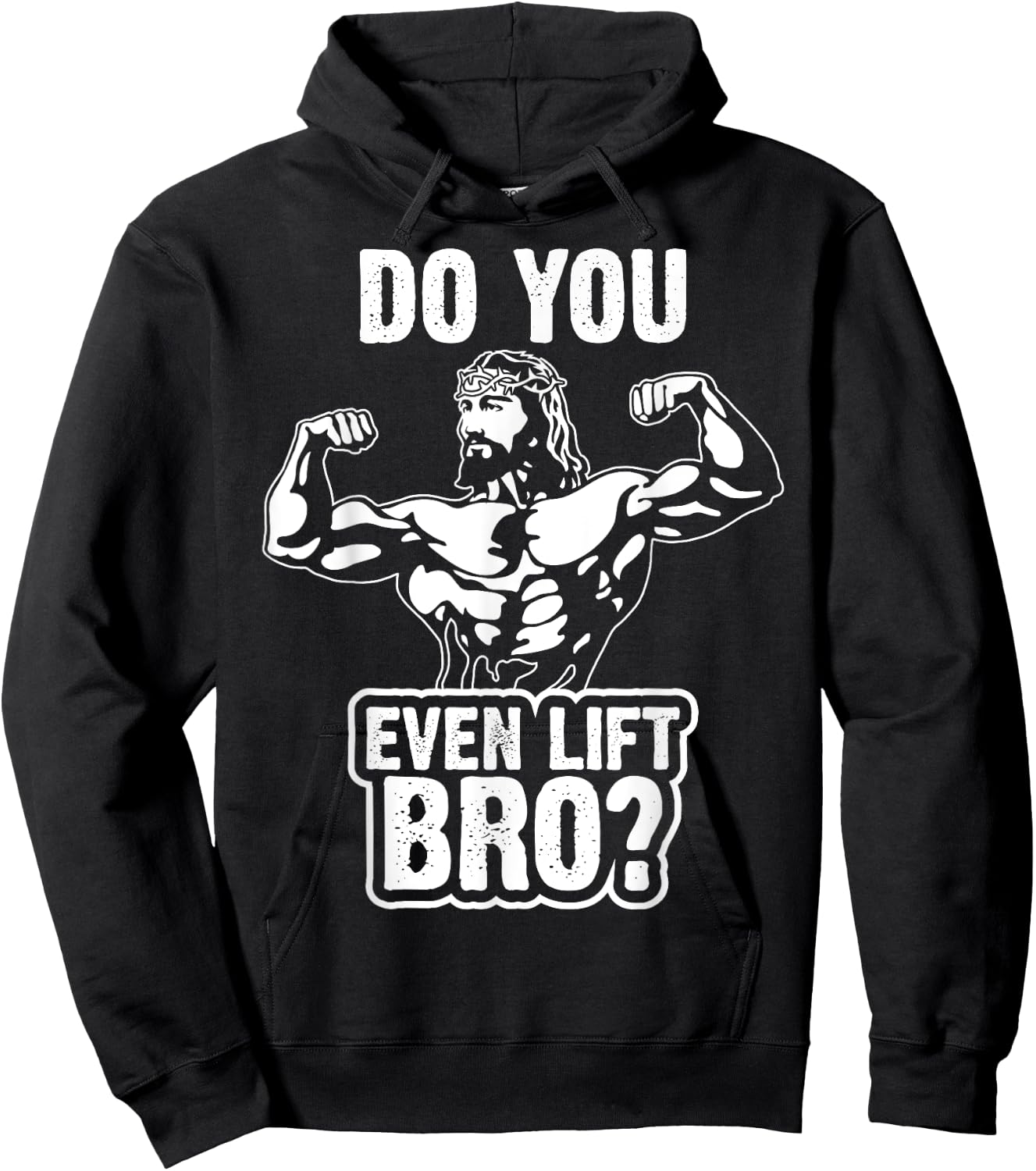 Funny Jesus Bodybuilder T Shirt - Do you even lift bro? Hoodie - Hoodie | Black
