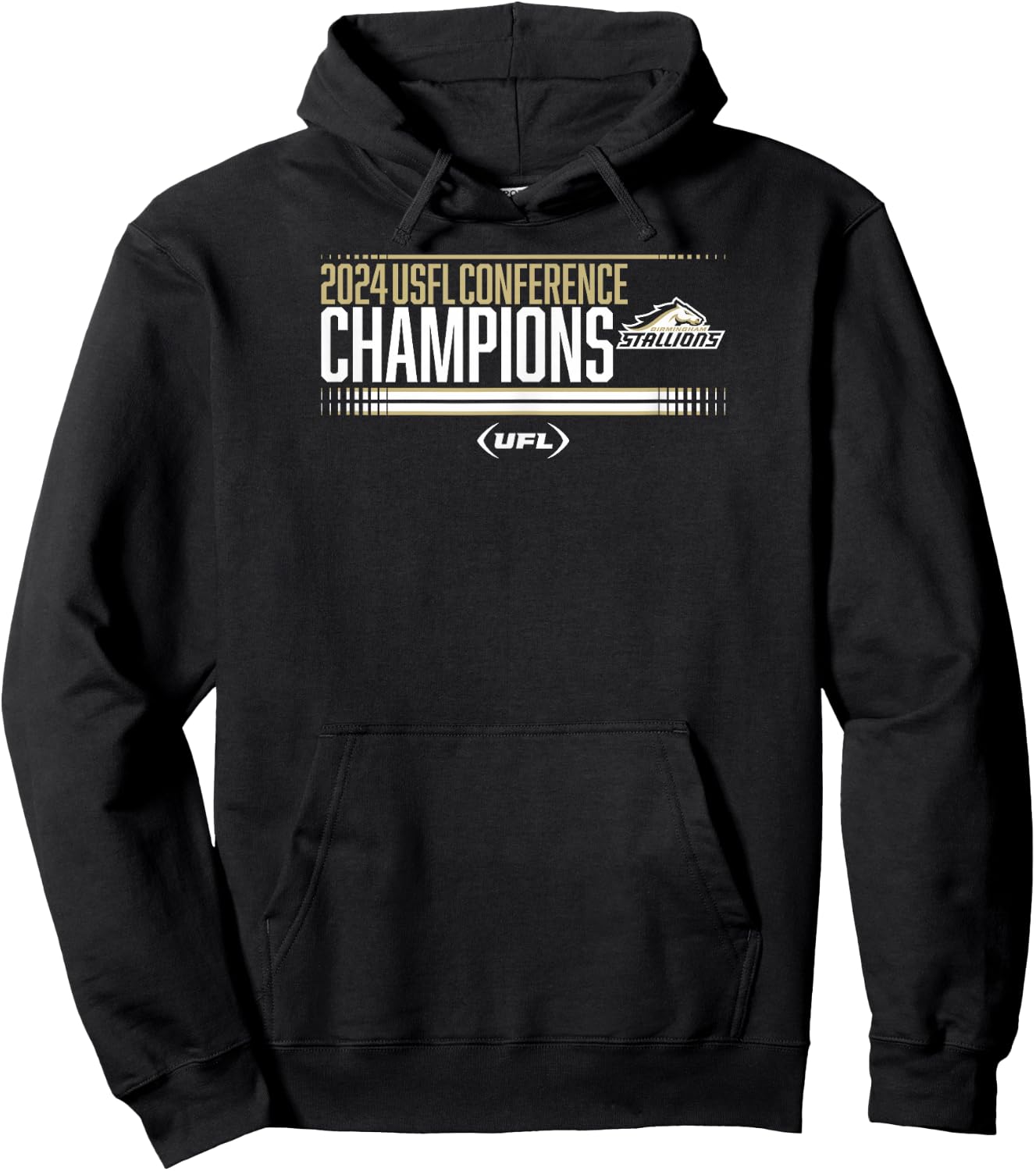 Birmingham Stallions - 2024 USFL Conference Champs - UFL Hoodie - Hoodie | Black