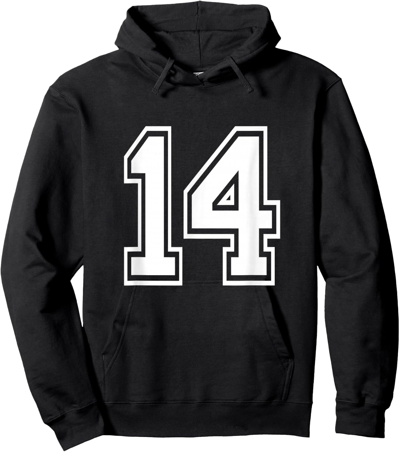 Number 14 Varsity Sports Team Jersey 14th Birthday 14 Years Hoodie - Hoodie | Black