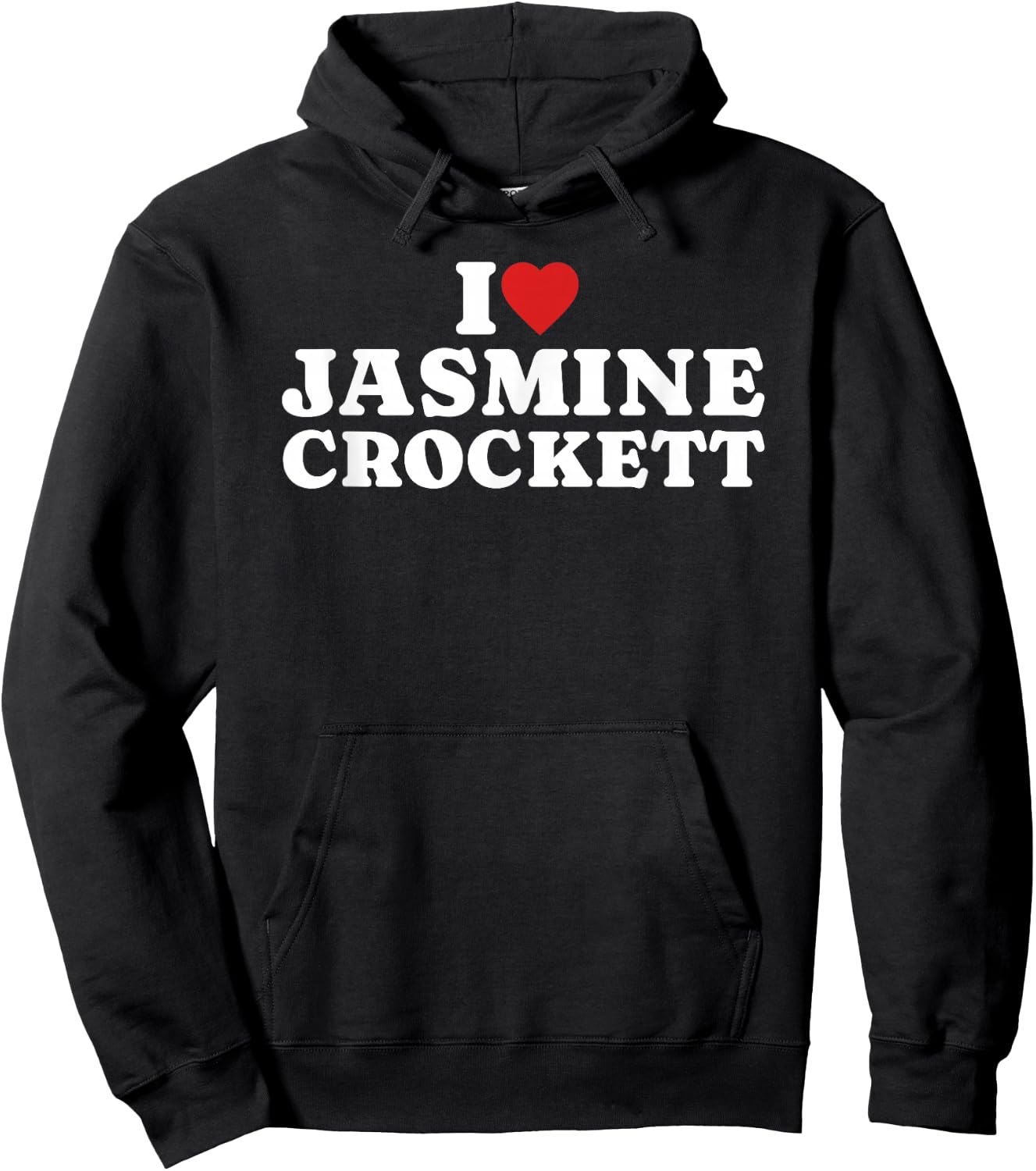 Jasmine Crockett Fan Club, I Heart Jasmine Crockett Clapback Hoodie - Hoodie | Black