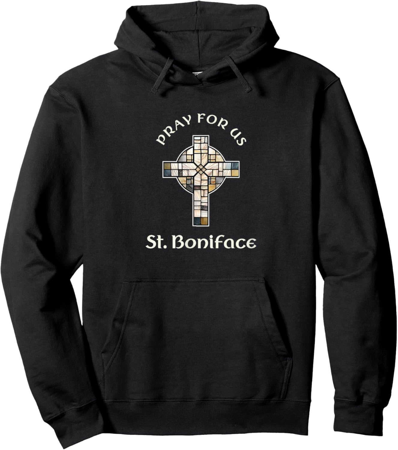 Pray For Us St Boniface Hoodie - Hoodie | Black