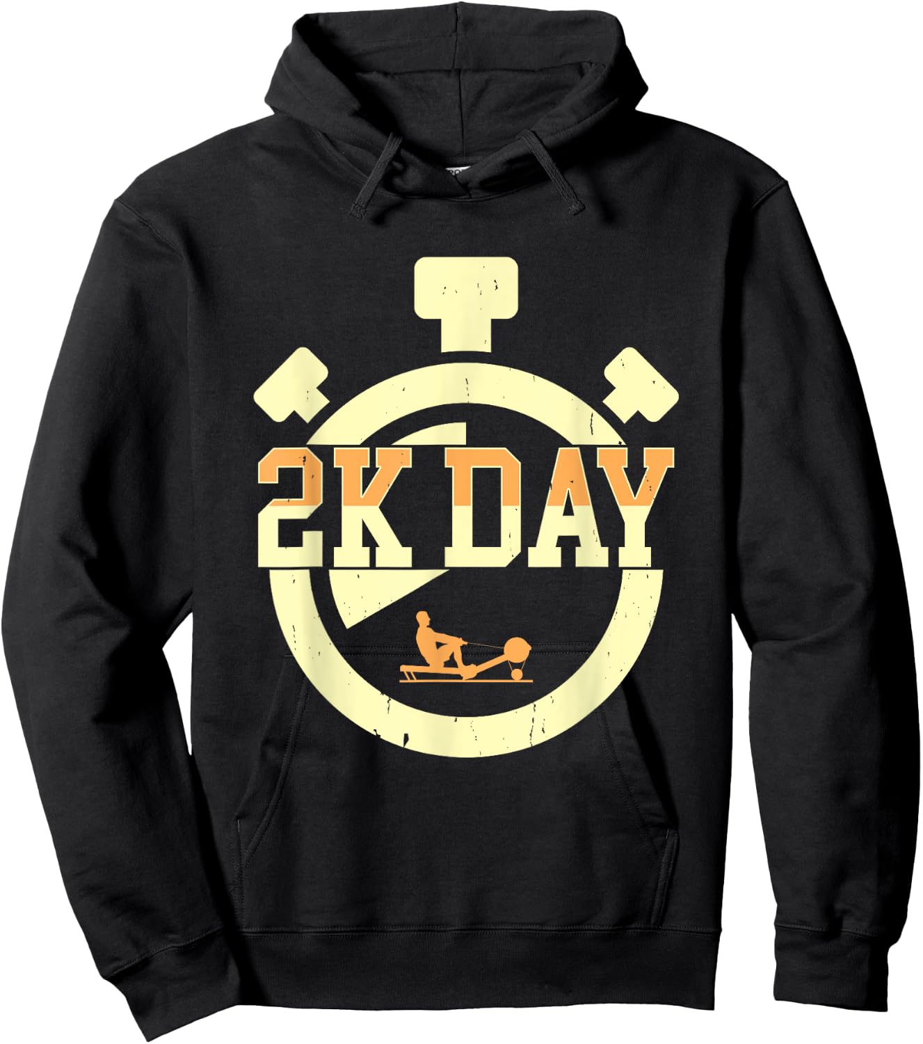 2K Day Rowing Machine Erg Workout Fitness Exercise Ergometer Hoodie - Hoodie | Black