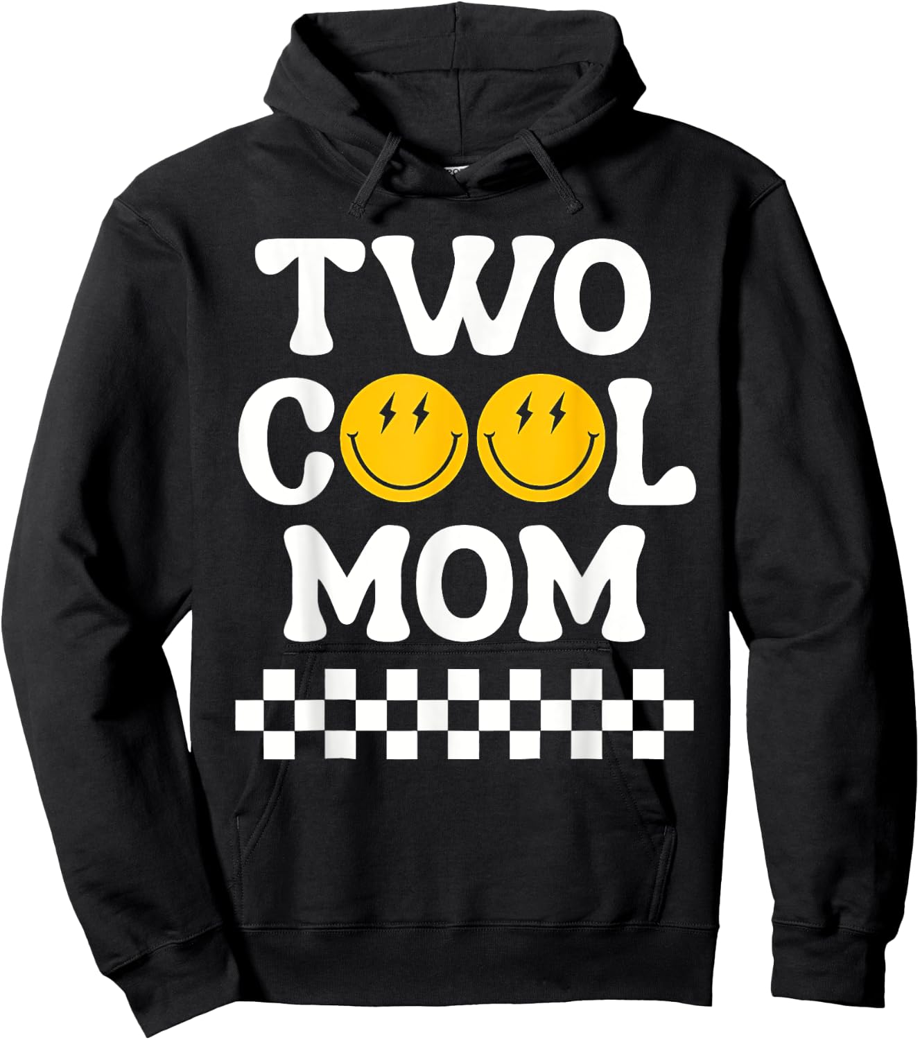 Two Cool Mom 2nd Birthday 2 Year Old Boy Second Bday Hoodie - Hoodie | Black