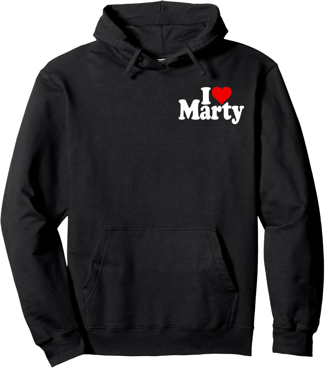 I Love Heart Marty Martin Name on a Hoodie - Hoodie | Black