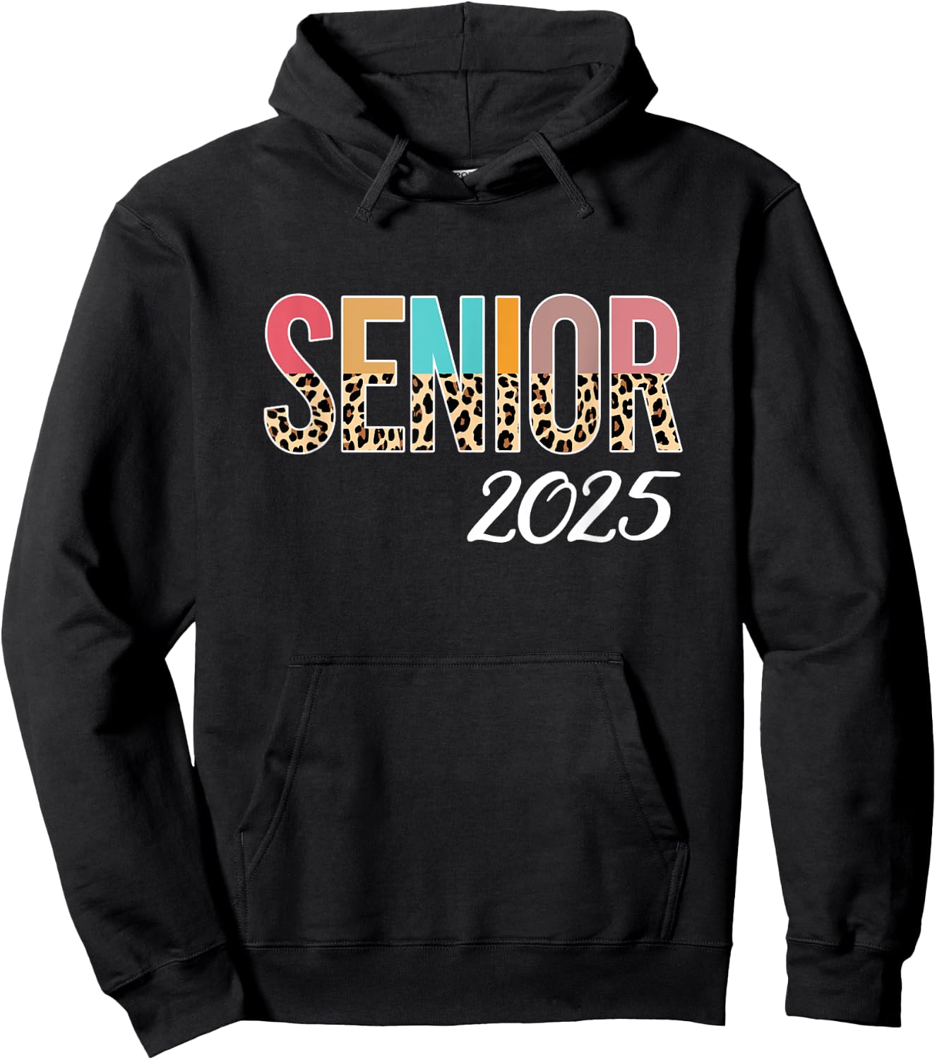 Senior 2025 Graduation Leopard Print Grad Senior 2025 Hoodie - Hoodie | Black