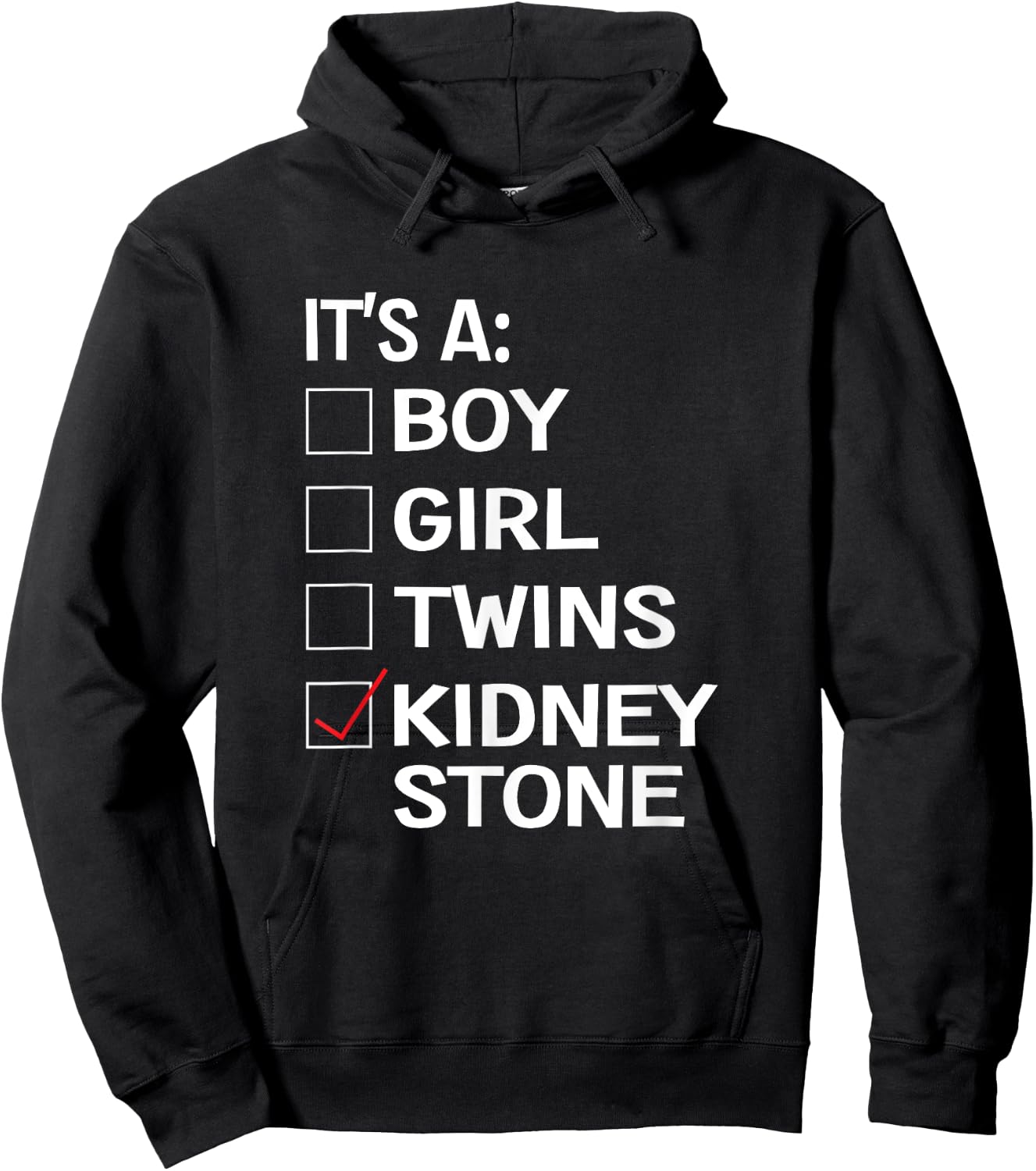 Funny Kidney Stone Meme - Urology Joke Pain Survivor Hoodie - Hoodie | Black