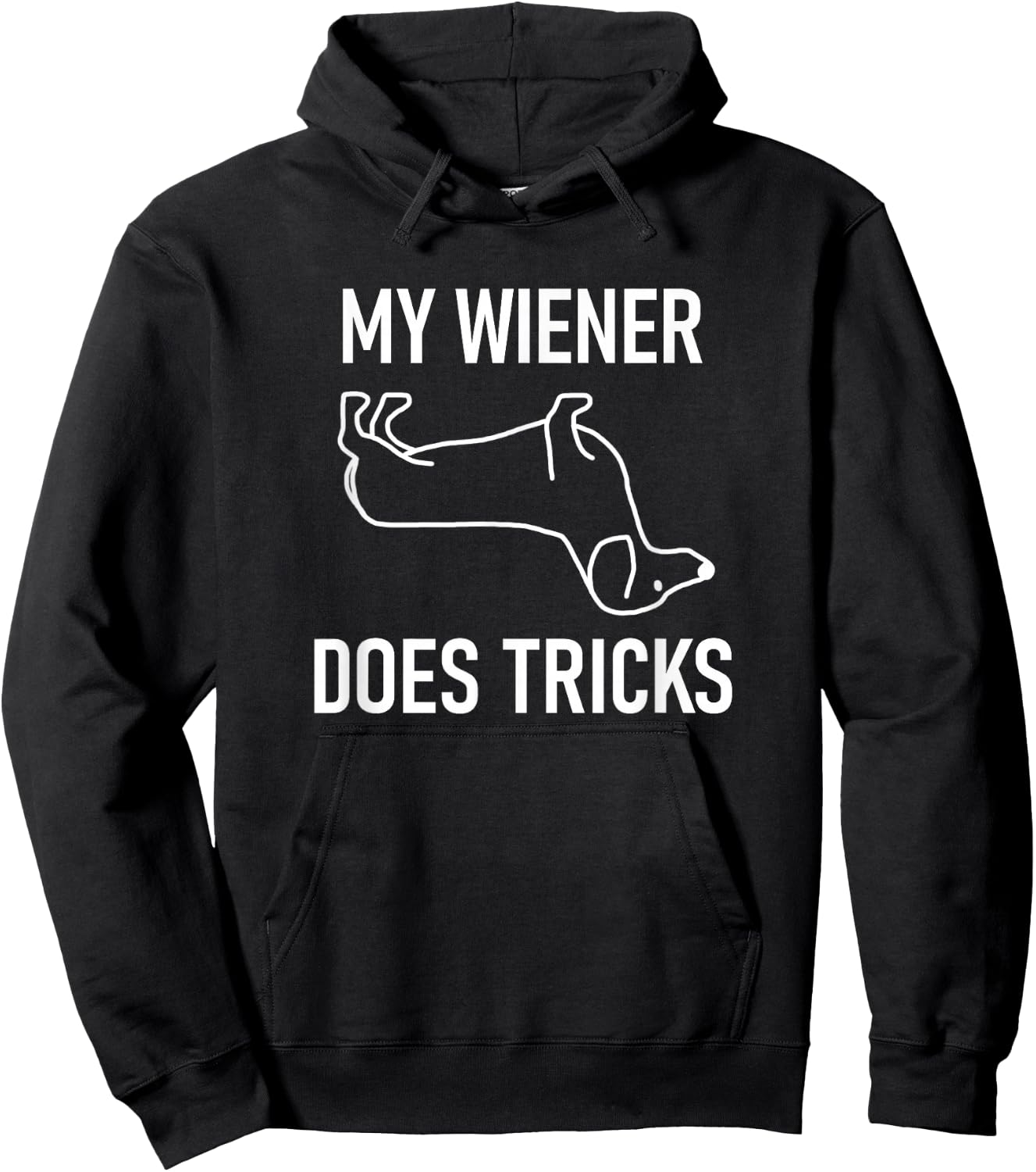 My Wiener Does Tricks, Dachshund, Funny, Jokes, Sarcastic Hoodie - Hoodie | Black