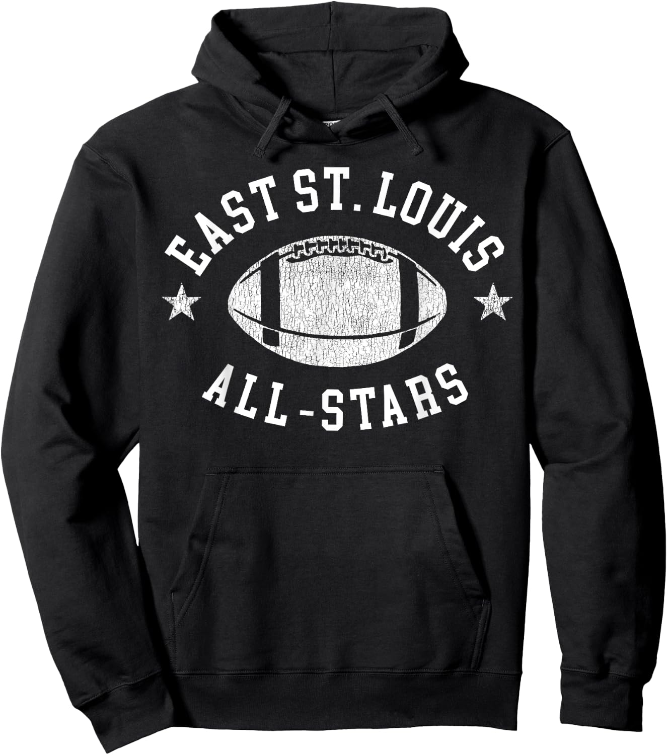 East St. Louis Vintage All-Stars Football Retro 80s Hoodie - Hoodie | Black