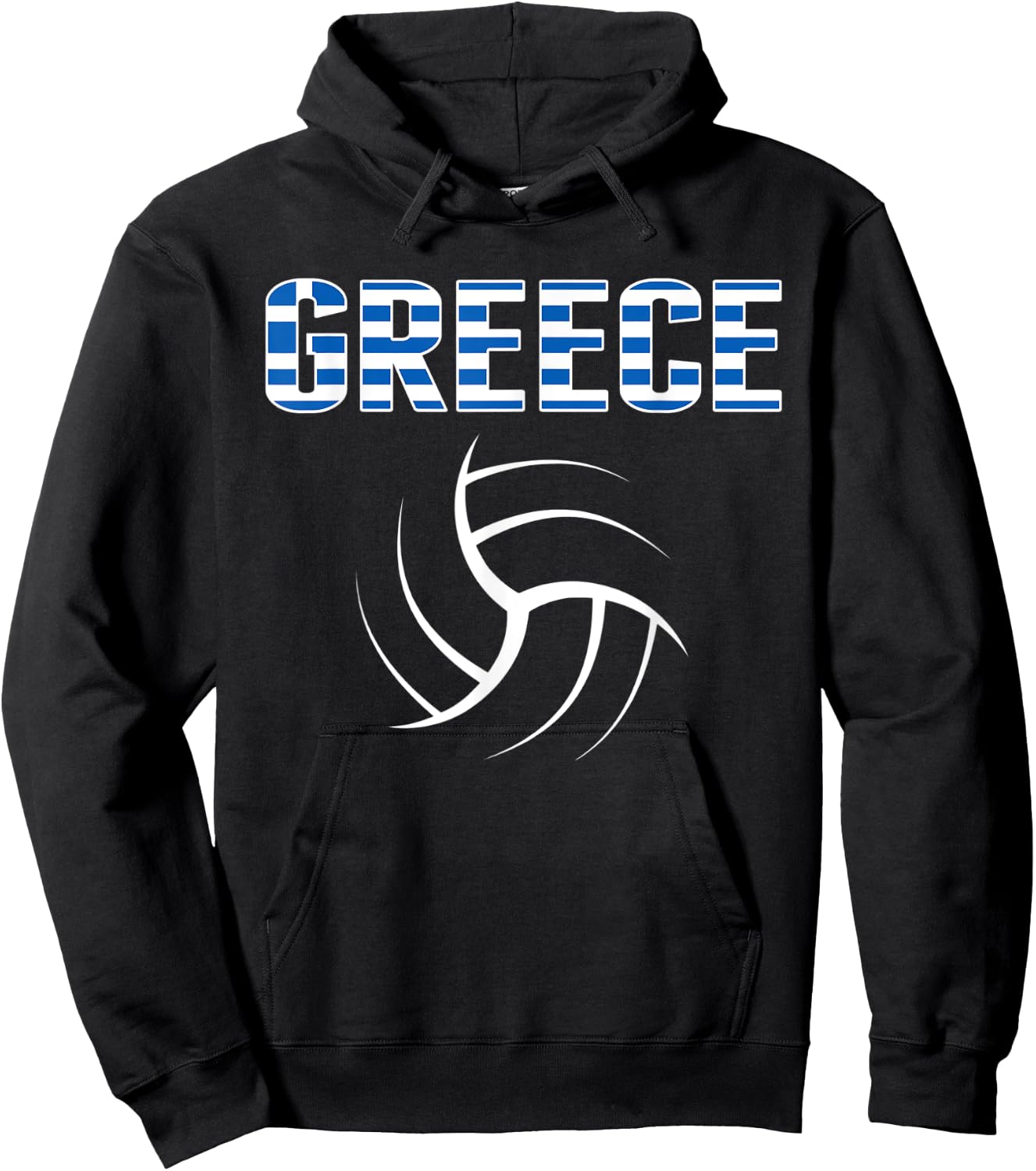 Greece Volleyball Lovers Jersey - Greek Flag Sport Fans Hoodie - Hoodie | Black