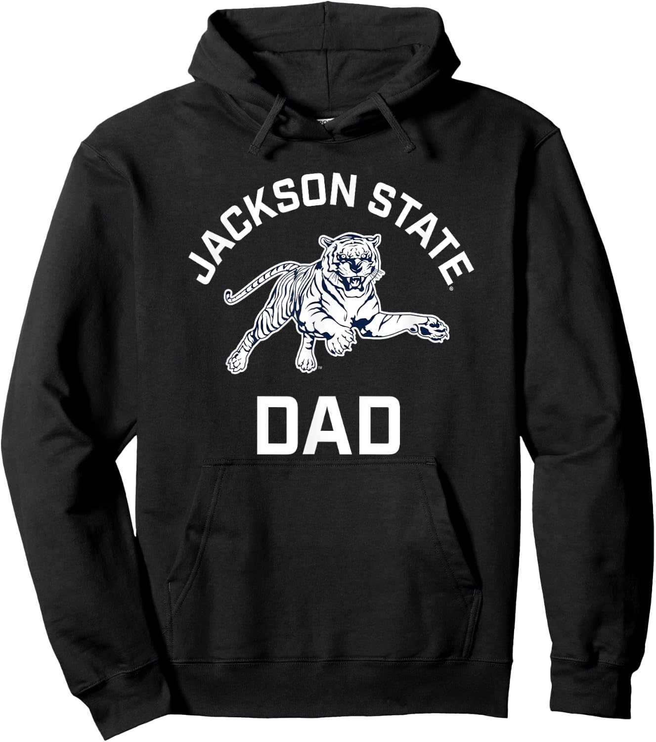 Jackson State University Tigers Arched Dad Hoodie - Hoodie | Black