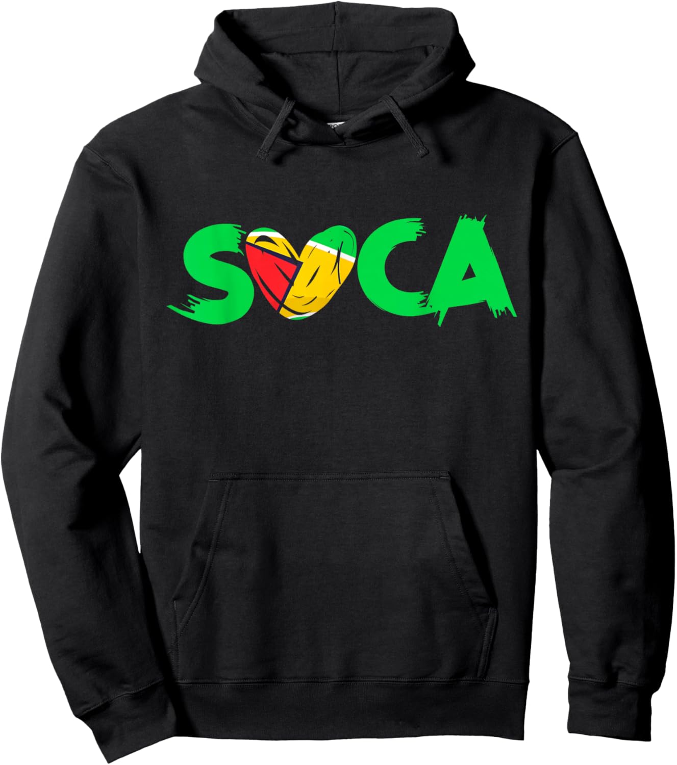 Soca Guyana Guyanese Flag Caribbean Carnival Party Hoodie - Hoodie | Black