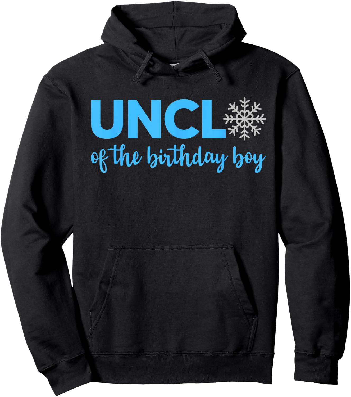 Uncle Of The Birthday Boy Winter Onederland 1st Birthday Hoodie - Hoodie | Black