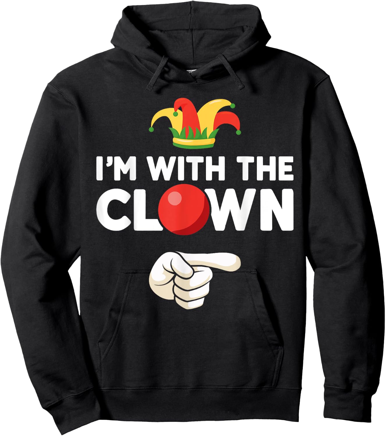 Im with the clown matching partner couple costume halloween Hoodie - Hoodie | Black