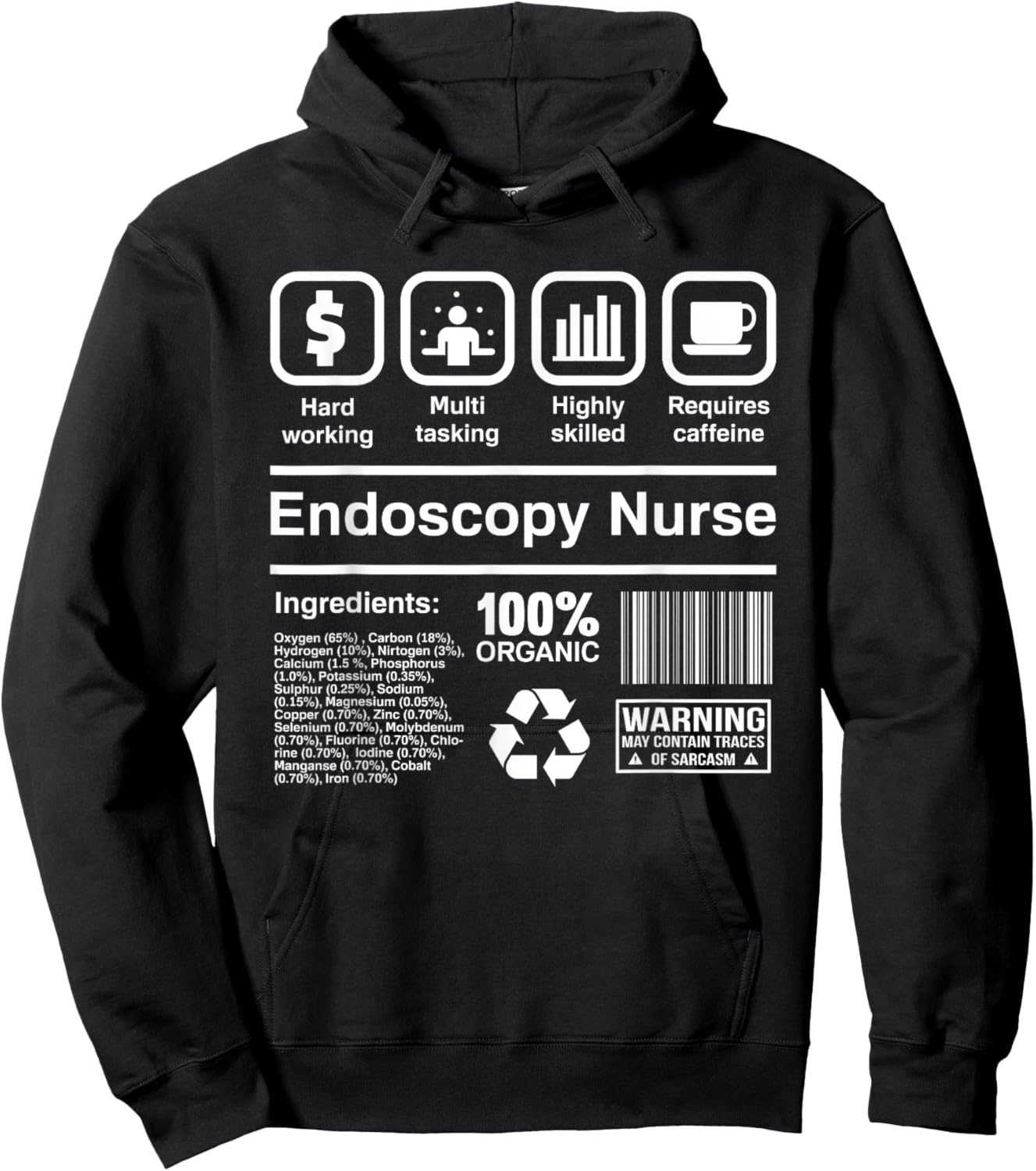 Endoscopy Nurse Funny Gift Hoodie - Hoodie | Black
