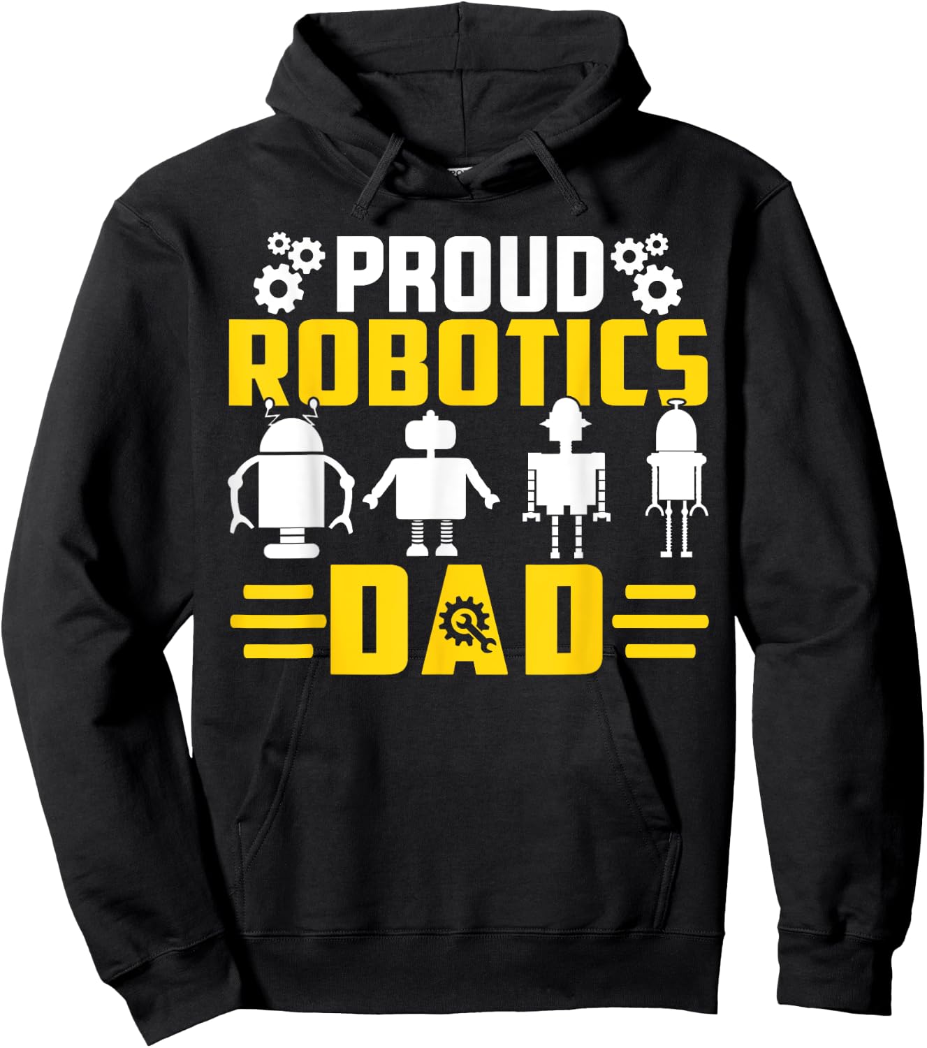 Robotics Father Robotics Dad Hoodie - Hoodie | Black