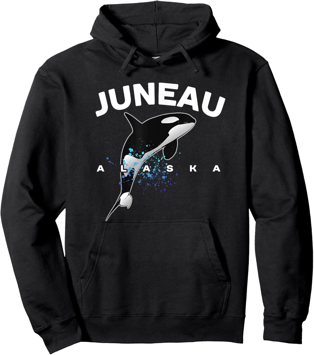 JUNEAU ALASKA Orca Killer Whale Watching Camping Vacation Hoodie - Hoodie | Black