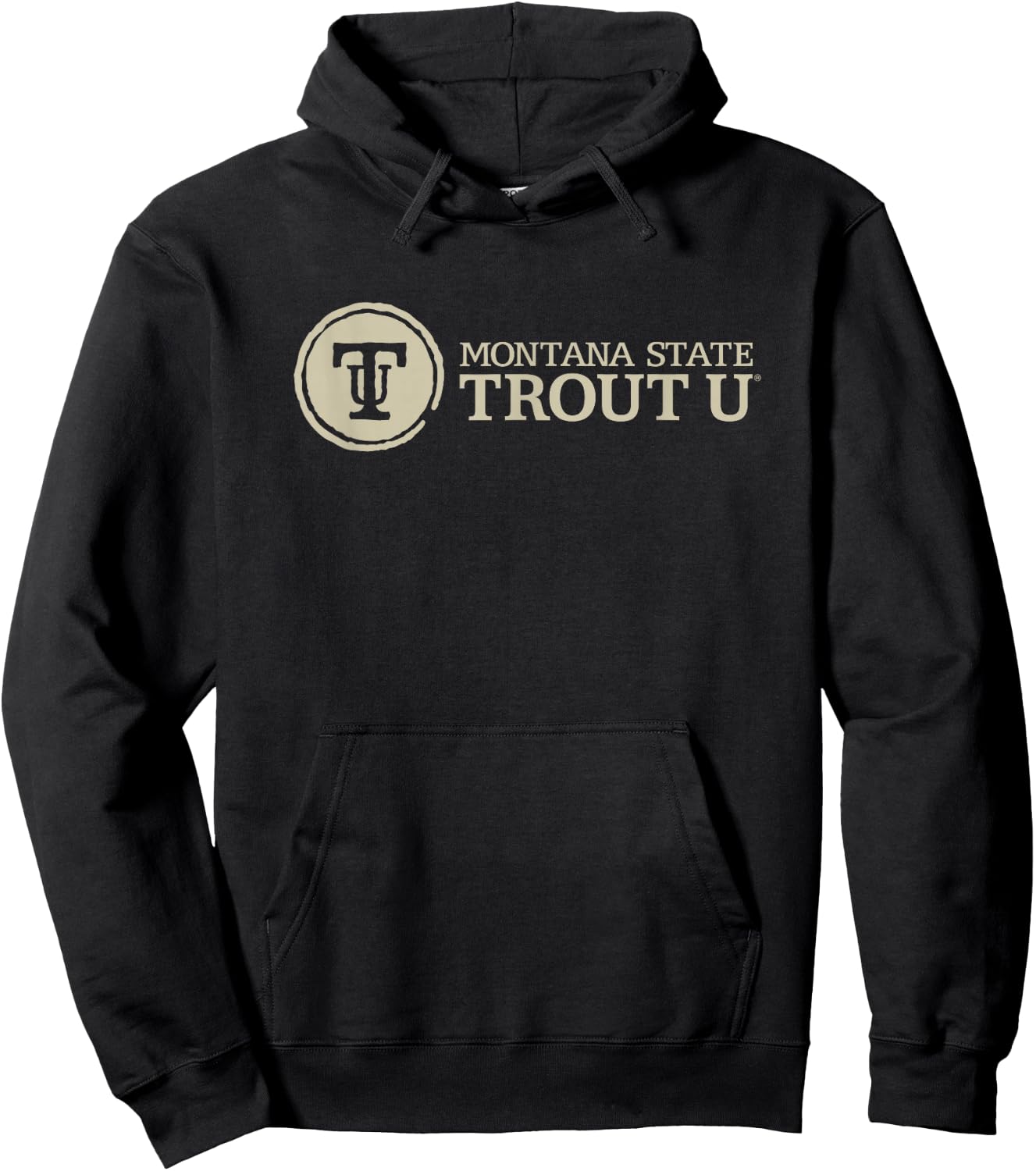 Montana State University Bobcats Trout U Horizontal Hoodie - Hoodie | Black