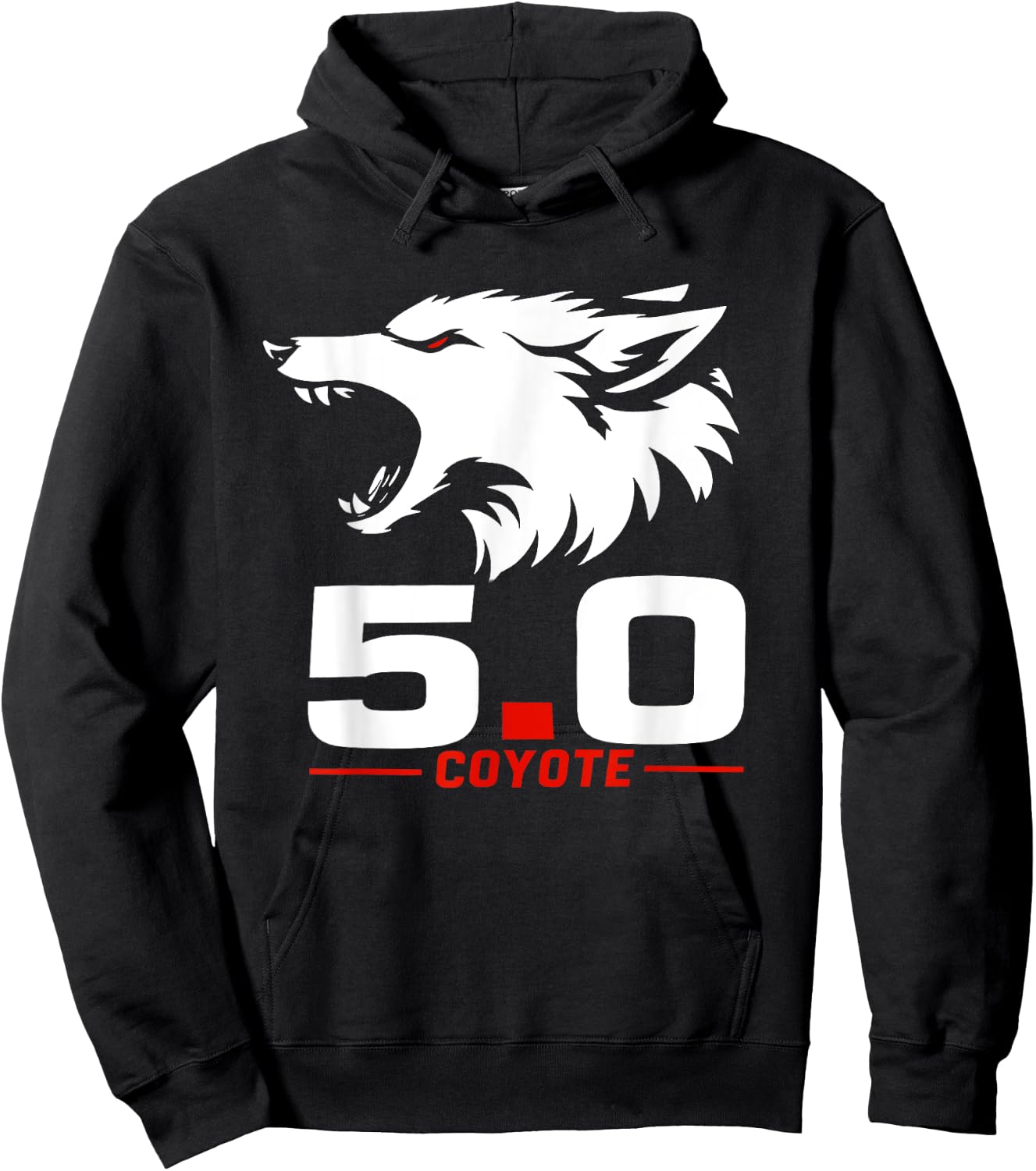 5.0 Coyote Distressed Gift For Adorable Animals Lovers Hoodie - Hoodie | Black