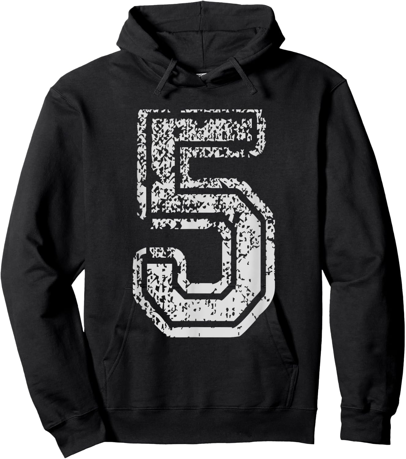 Team Jersey Uniforms Number 5 Five School Sports Birthdays Hoodie - Hoodie | Black