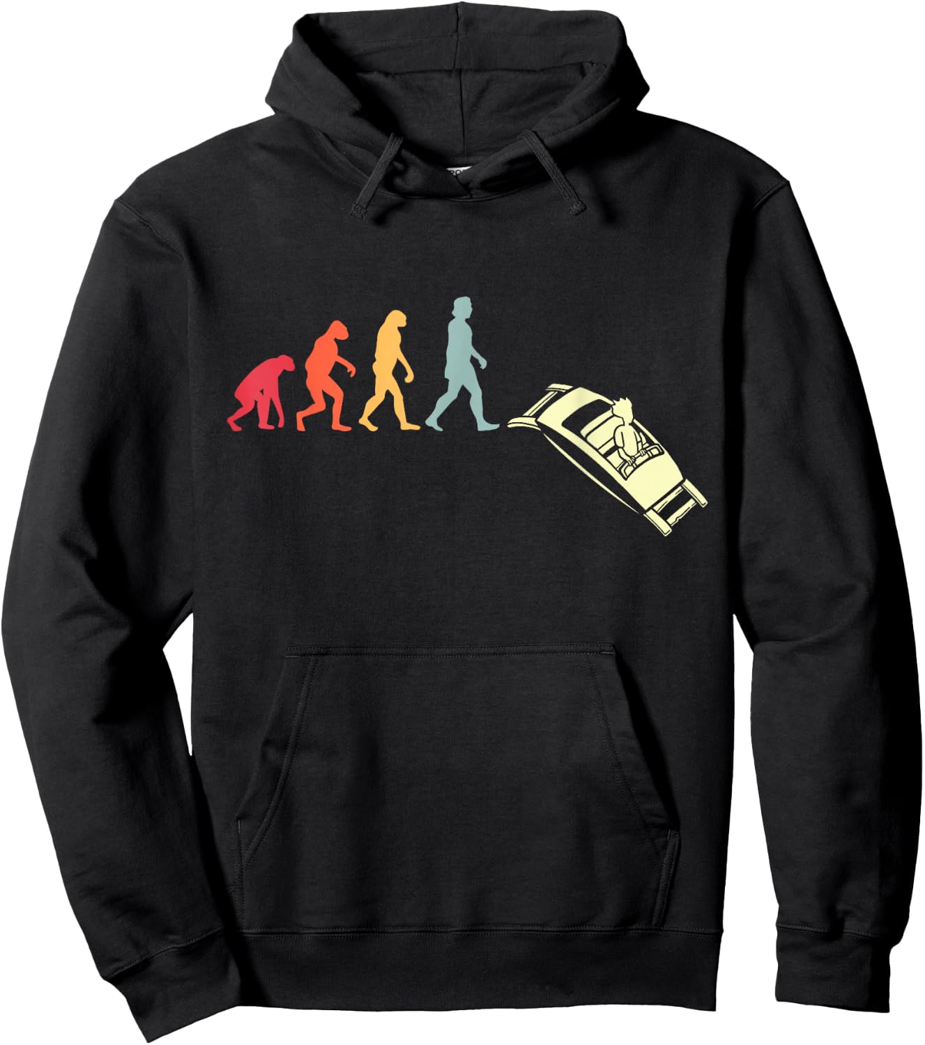 Vintage Amusement Park I Humorous Rollercoaster Hoodie - Hoodie | Black
