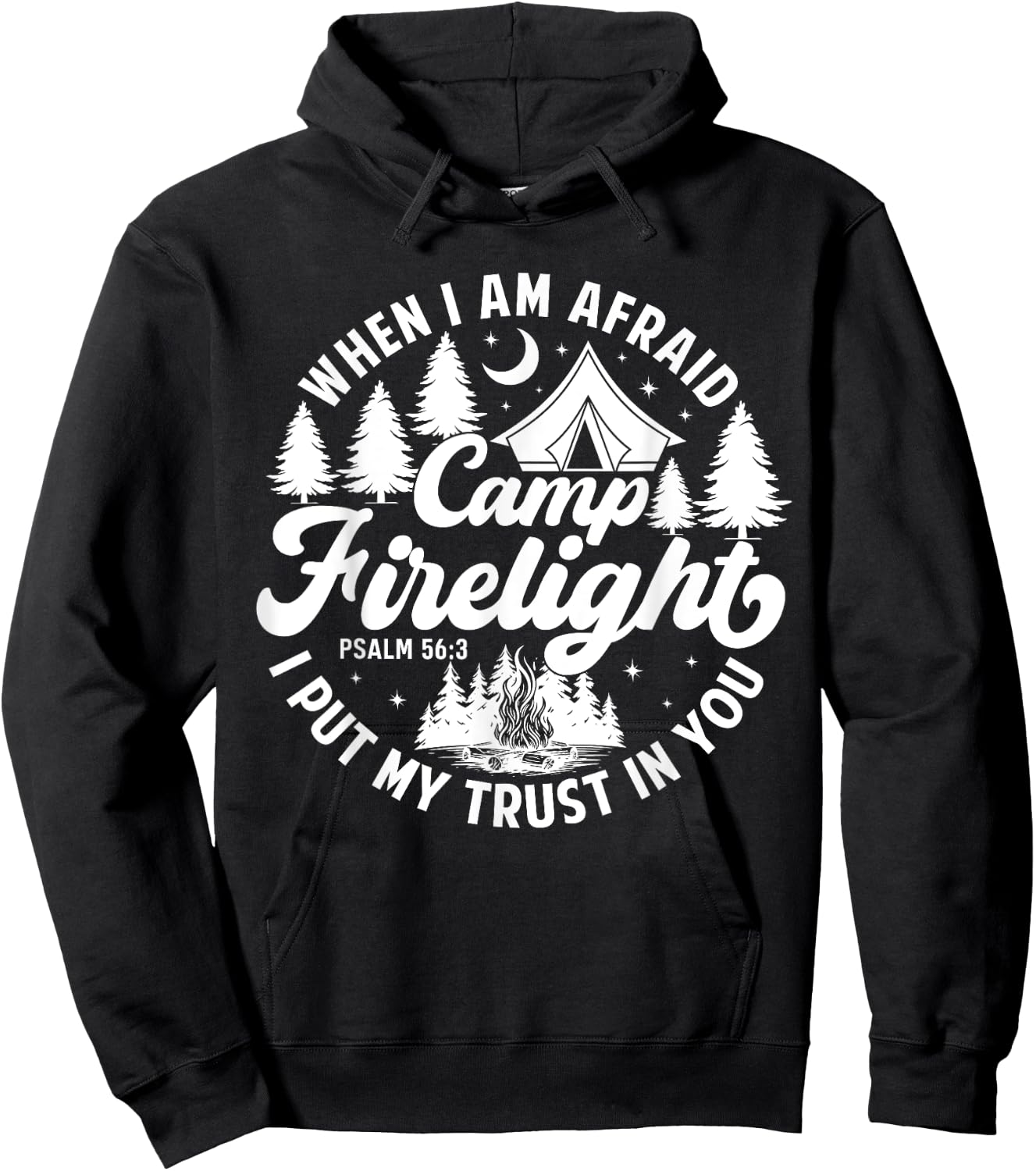 Camp Firelight Vacation Bible School Christian Summer Camp Hoodie - Hoodie | Black