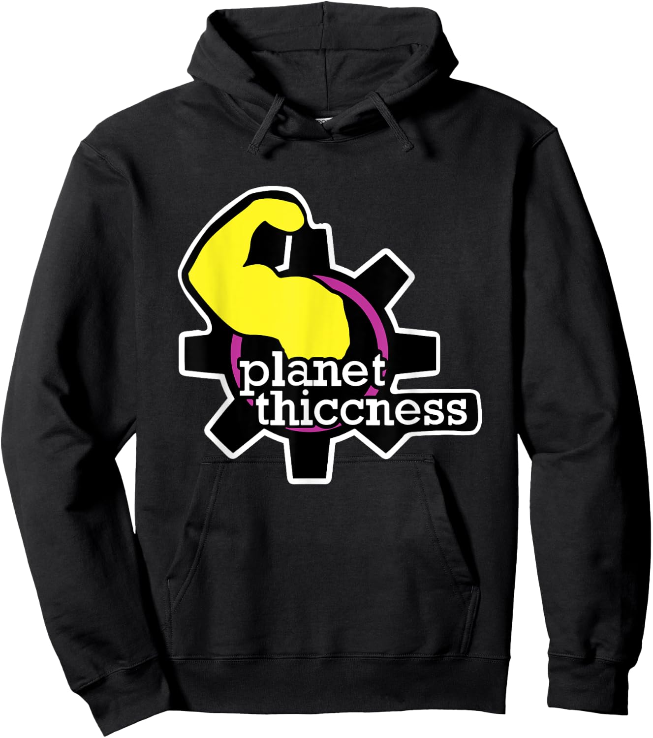 Planet Thiccness Funny Gym Thickness Hoodie - Hoodie | Black