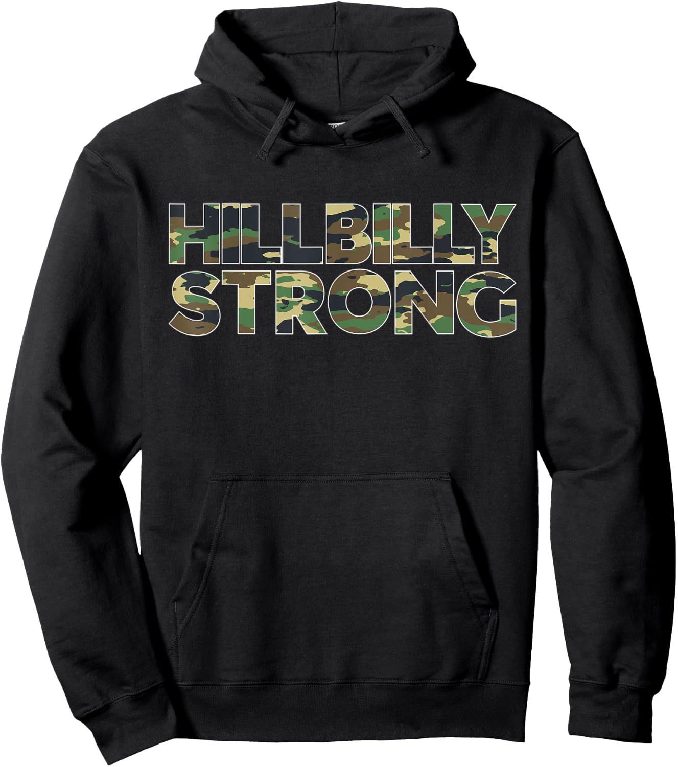 Hillbilly Strong Camouflage Country Rural Life Design Hoodie - Hoodie | Black