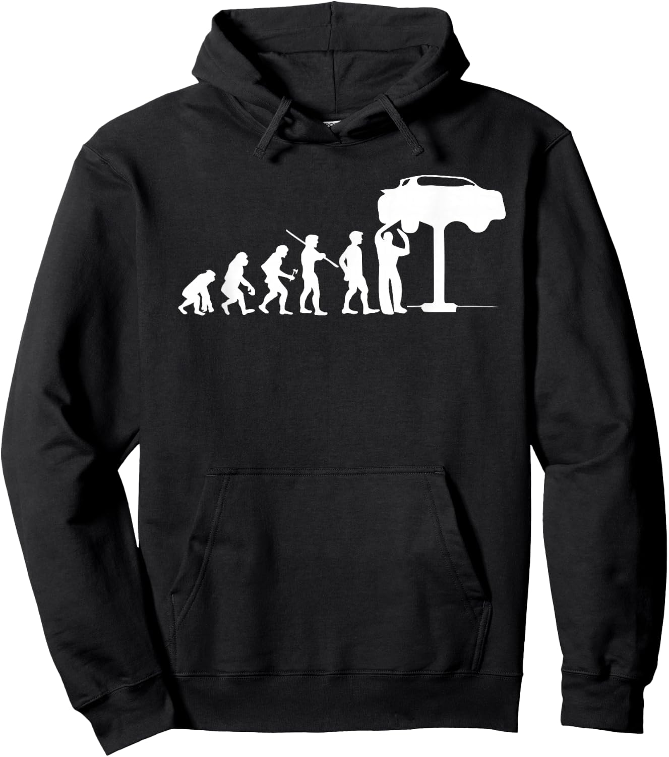 Evolution Mechanic Funny Automotive Technician Gift Hoodie - Hoodie | Black