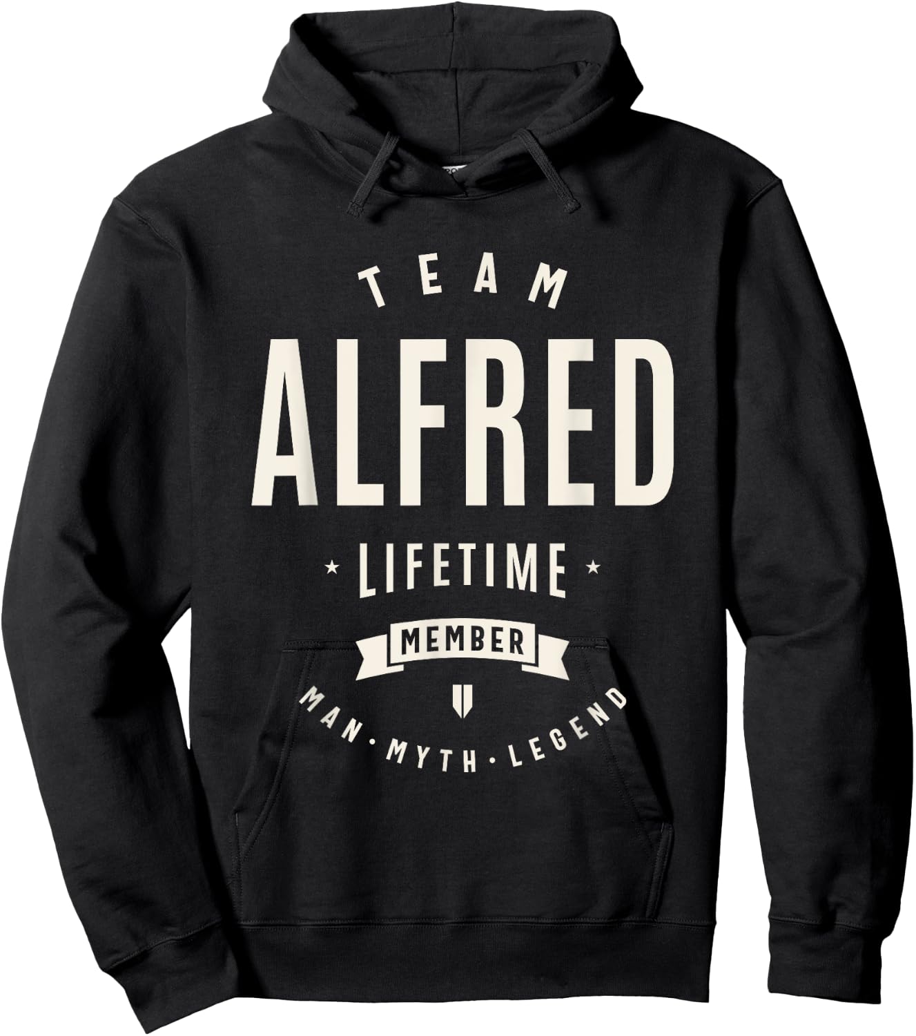 Team Alfred Lifetime Member Funny Name Alfred Hoodie - Hoodie | Black