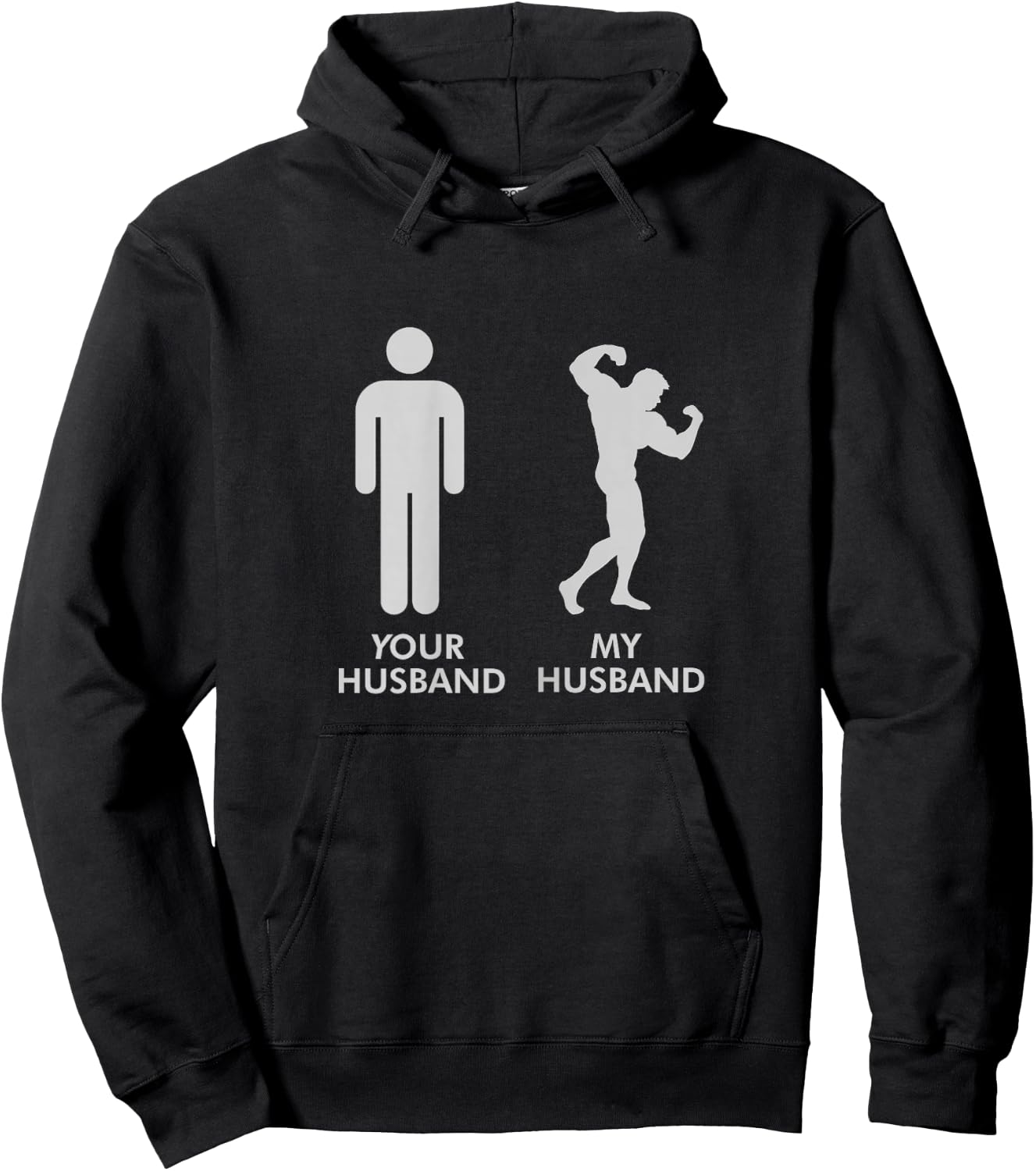 Your Husband My Husband Gym Bodybuilding Funny Hoodie - Hoodie | Black