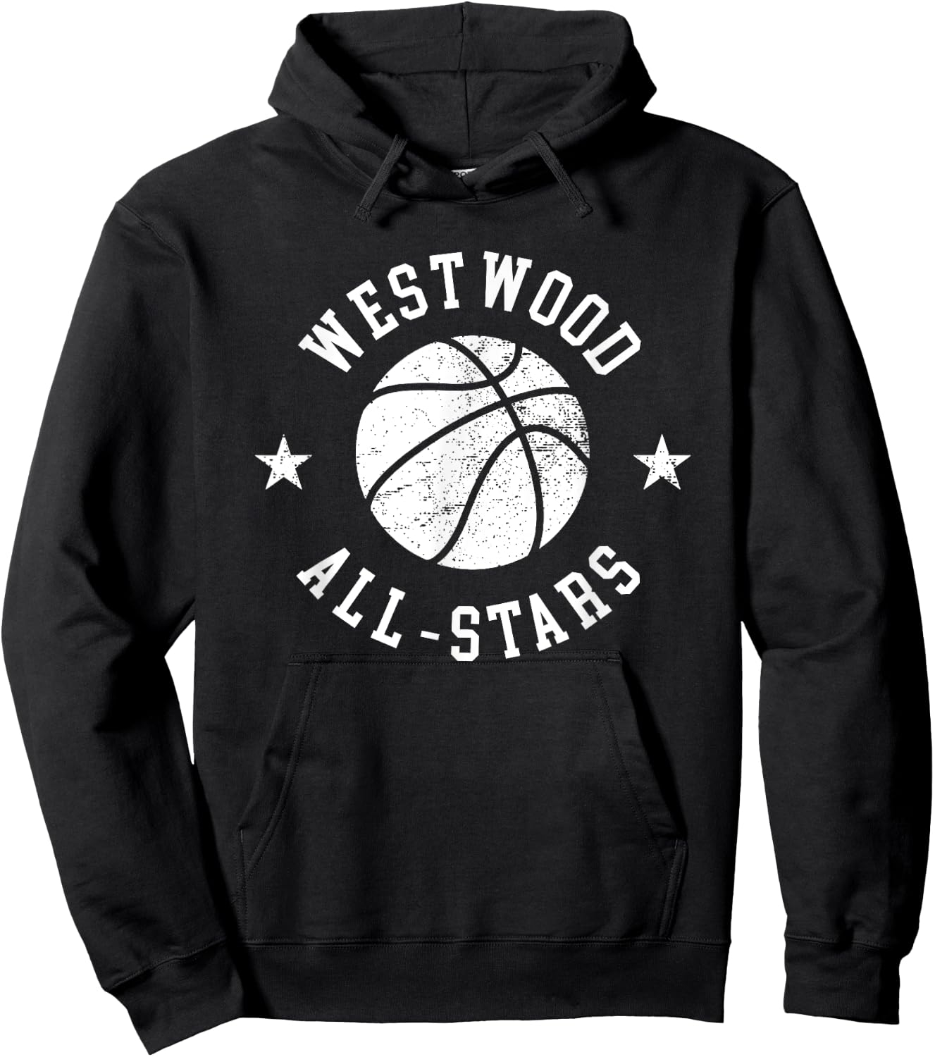 Westwood Vintage All-Stars Retro 80s Basketball Hoodie - Hoodie | Black