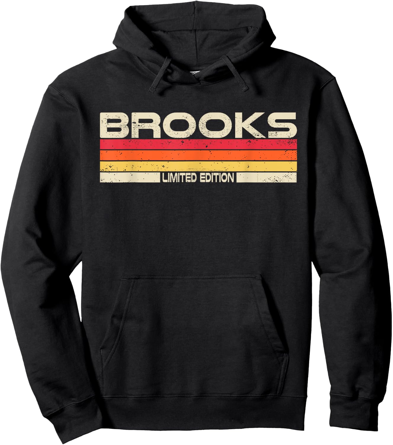 Brooks Surname Birthday Family Reunion 80s 90s Sunset Hoodie - Hoodie | Black