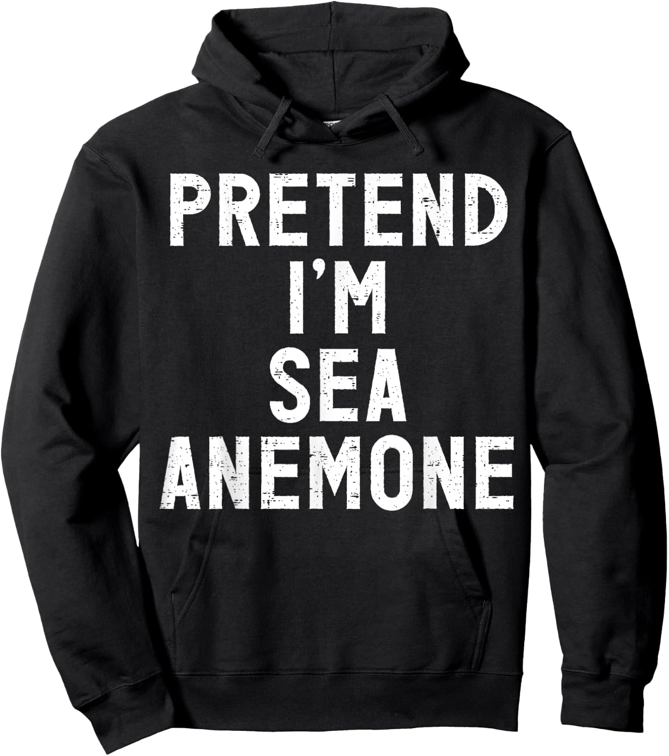Pretend I'm A Sea Anemone Halloween Costume Hoodie - Hoodie | Black