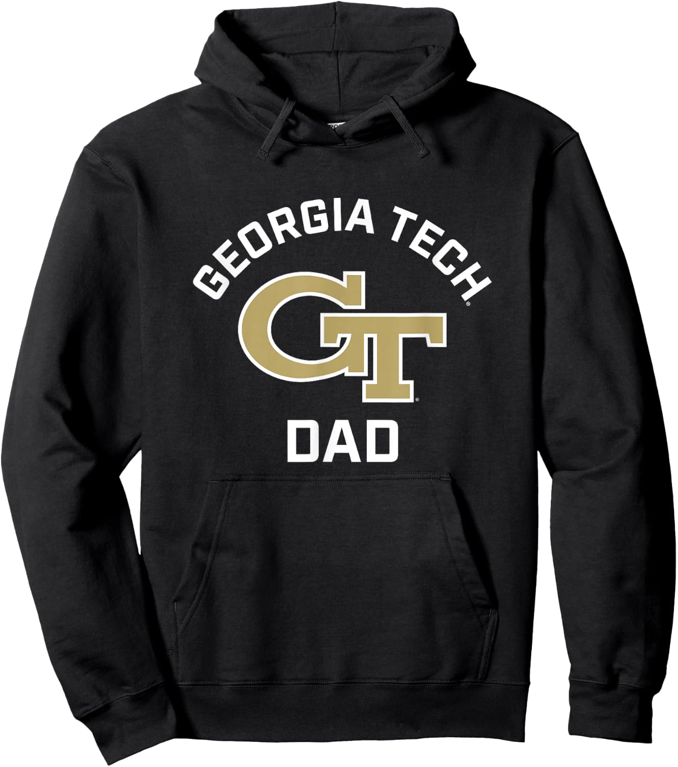 Georgia Tech Yellow Jackets Arched Dad Hoodie - Hoodie | Black