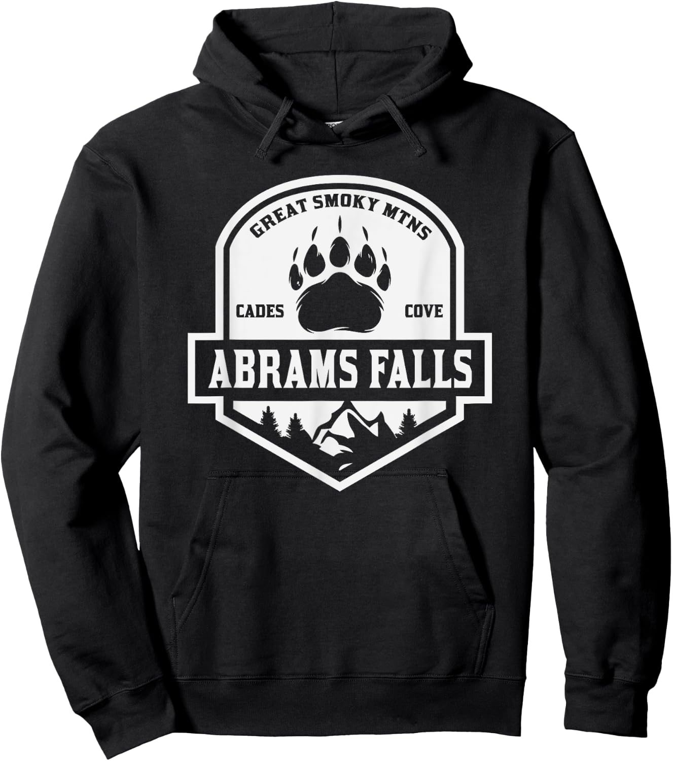 Abrams Falls Great Smoky Mountains Hoodie - Hoodie | Black