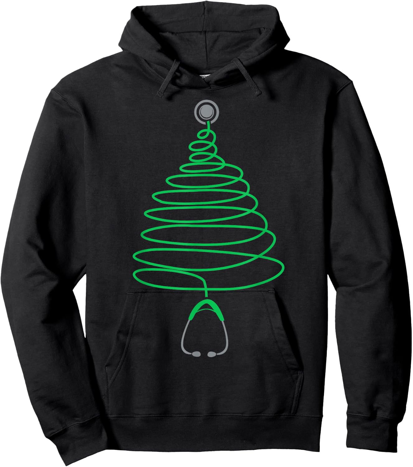 Christmas Tree Stethoscope Nurse Doctor Xmas RN Nursing Hoodie - Hoodie | Black