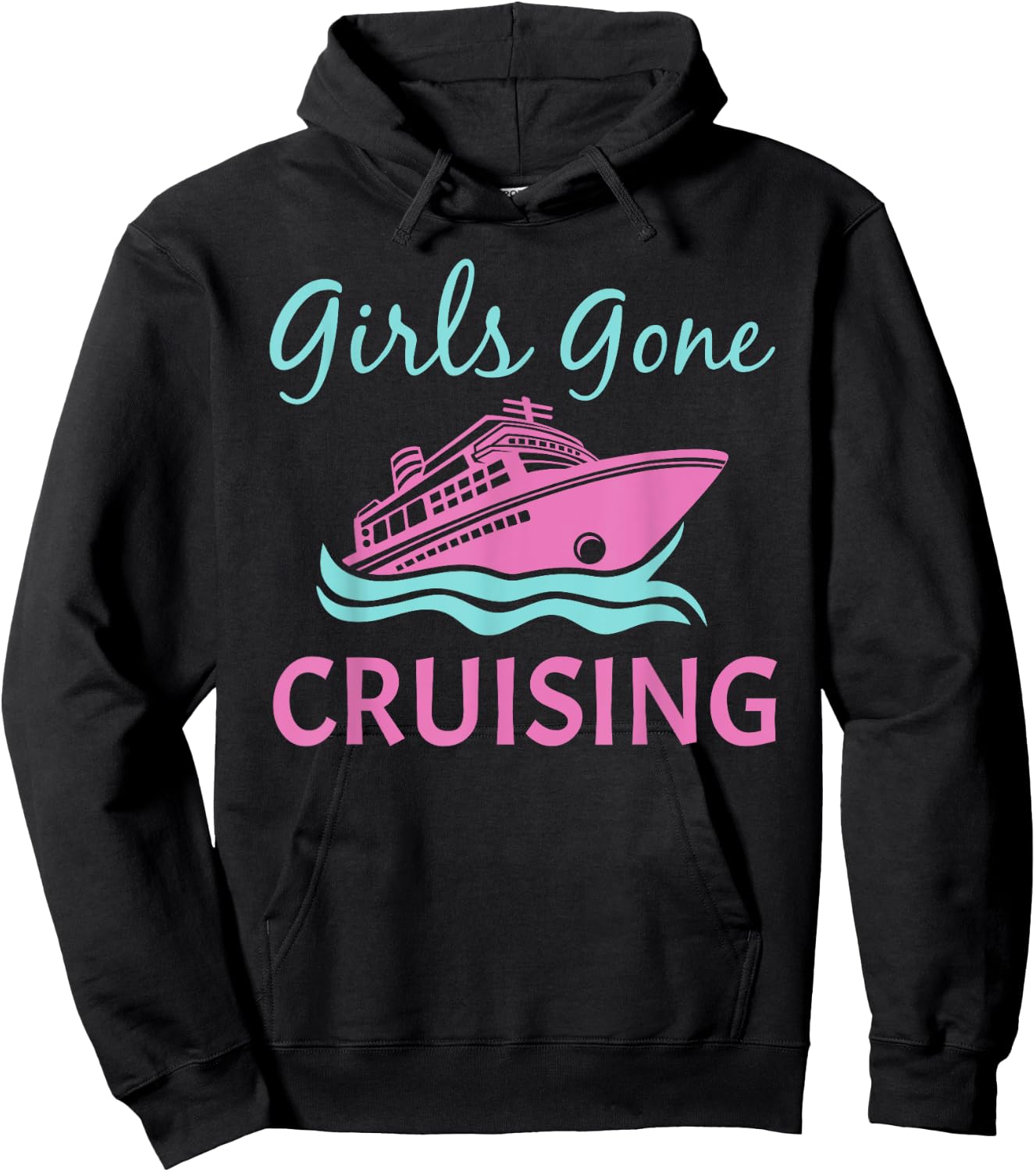 Cool Cruise Art For Girl Women Ladies Cruising Vacation Trip Hoodie - Hoodie | Black