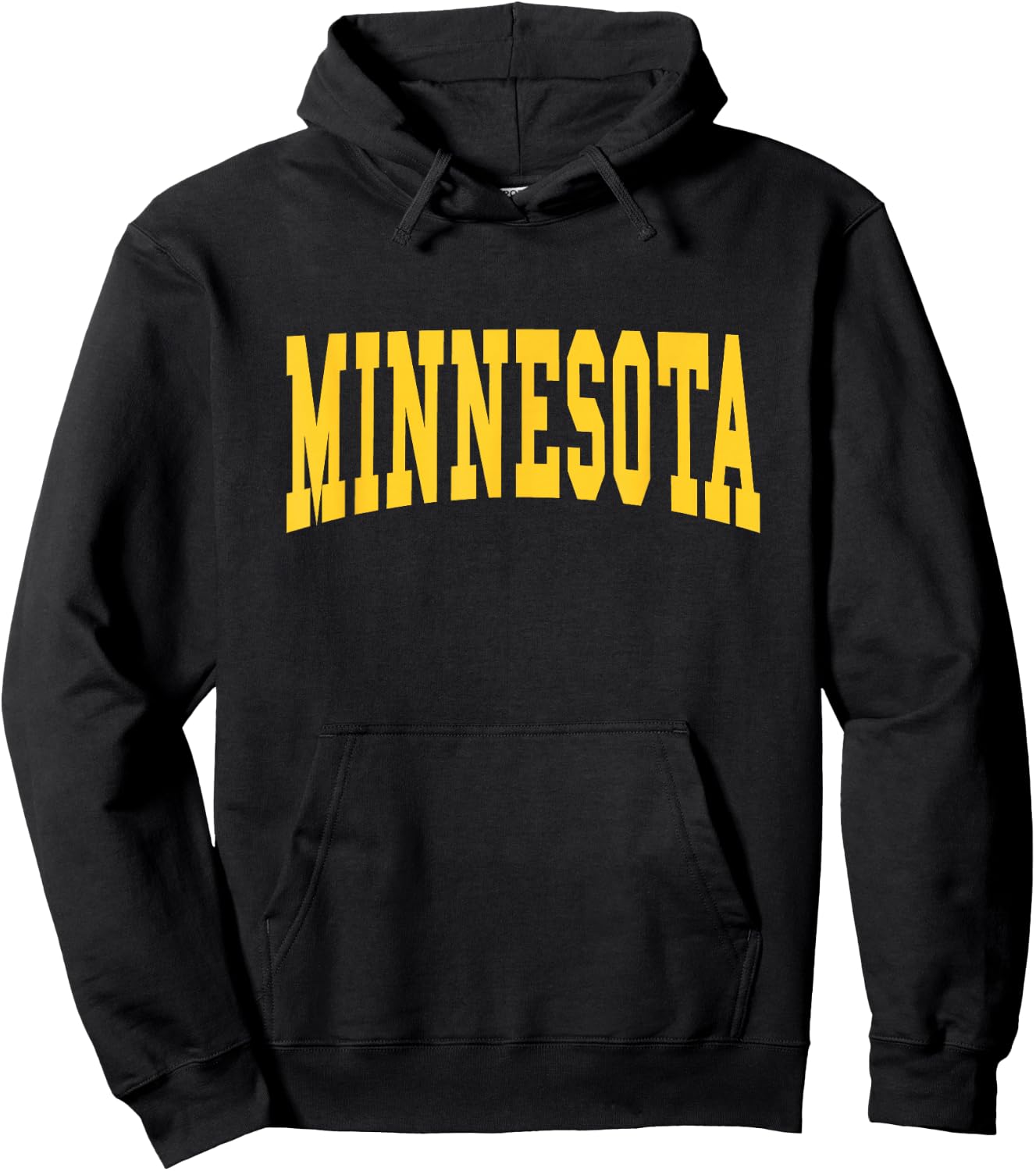 Graphic Apparel Co. - MINNESOTA - Red Classic Fit - Small - Short Sleeve - Letter Print - - Modern Classic Throwback Design Hoodie - Hoodie | Black